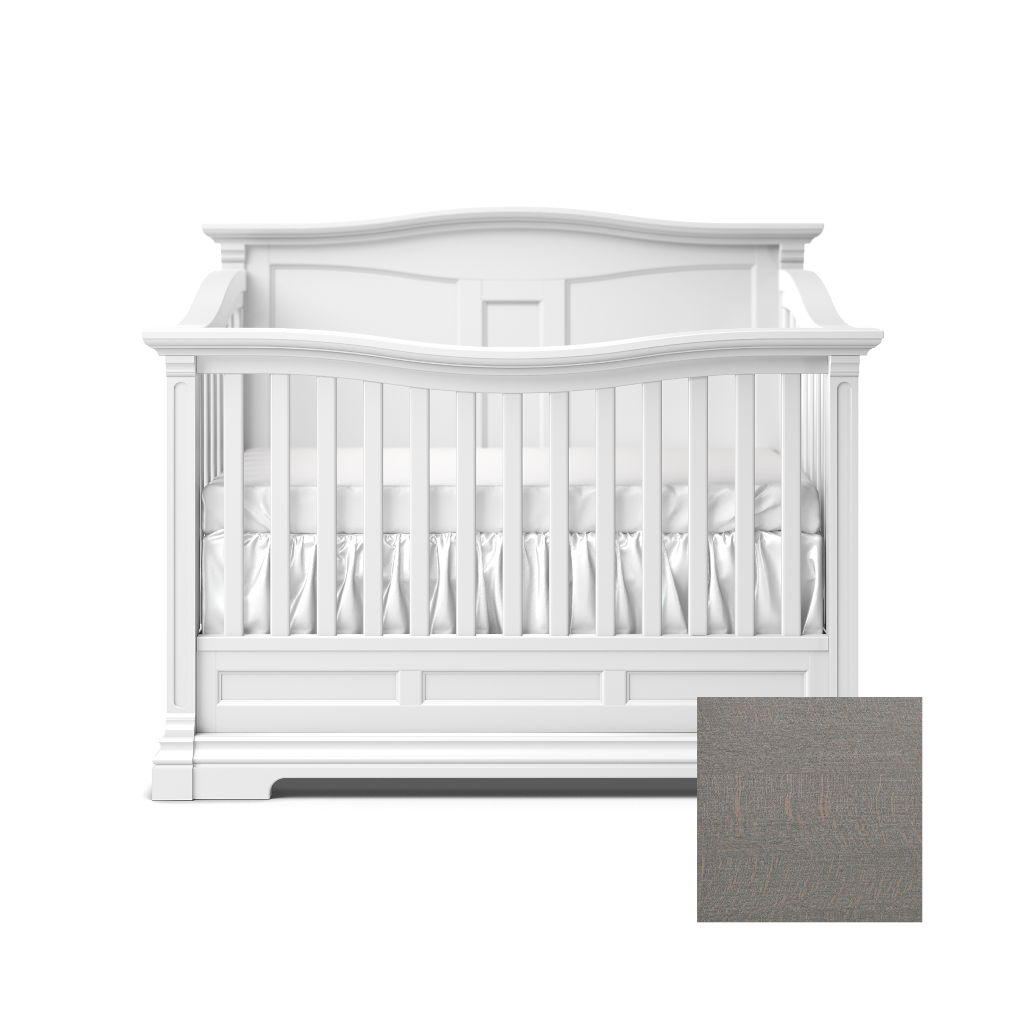 Imperio Convertible Crib w/ Solid Back - Tots to Teens Furniture