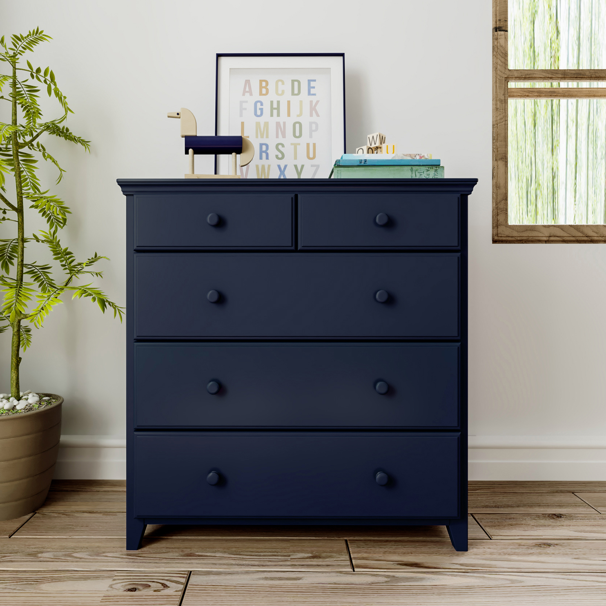 2 Over 3-Drawer Dresser - Tots to Teens Furniture