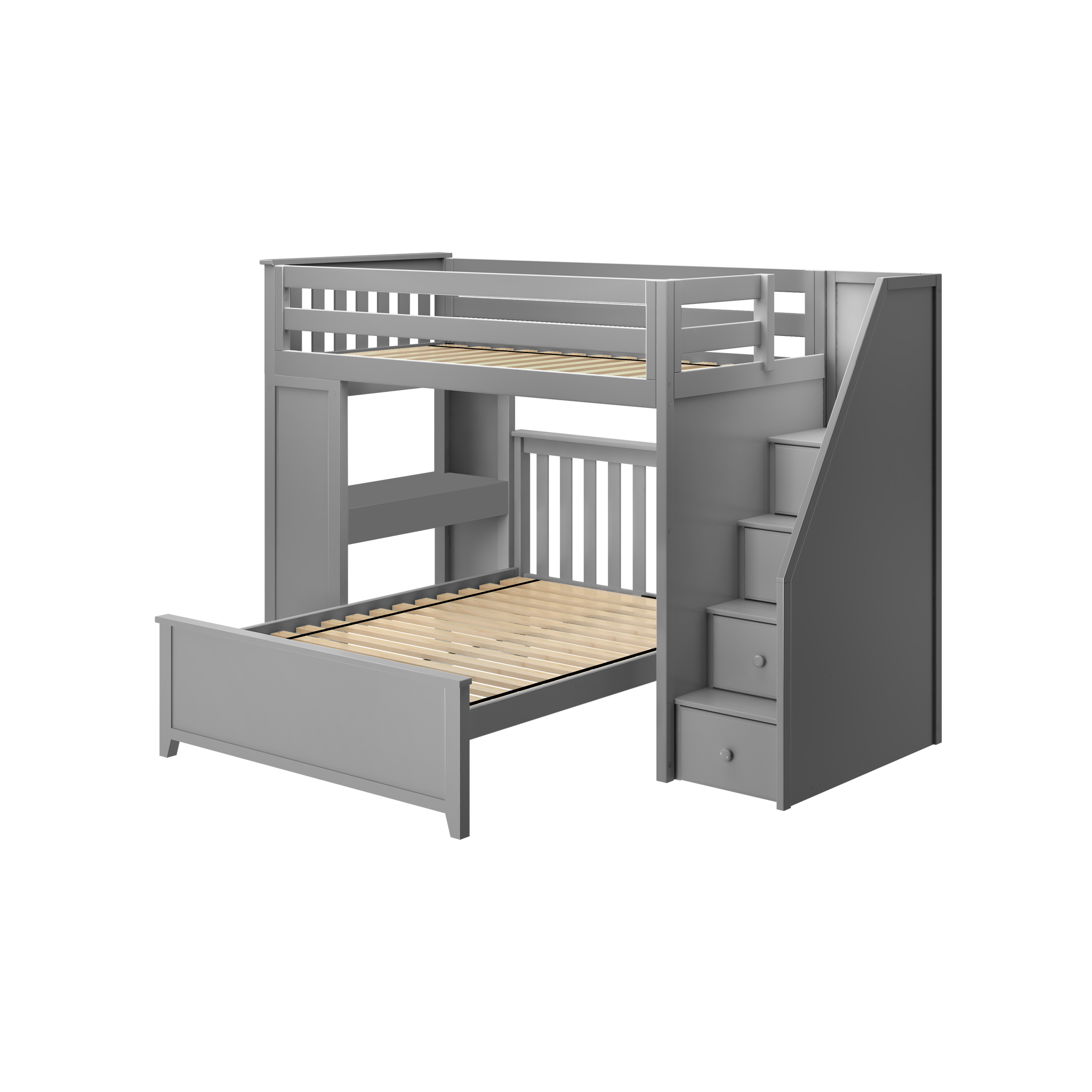 Brighton 1 - Twin High Loft w/ Staircase, Desk & Full-Size Bed - Tots to Teens Furniture