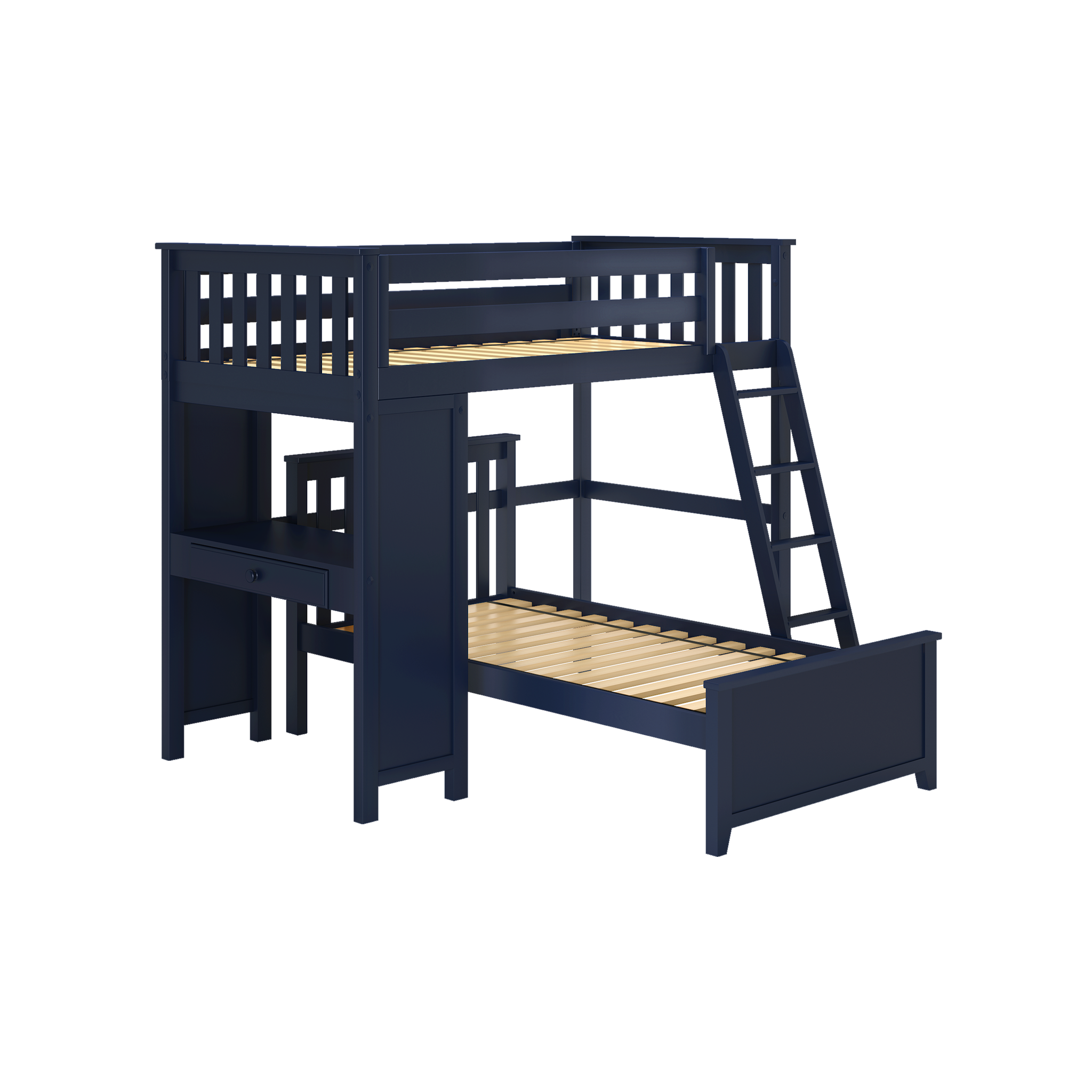Canterbury 1 - Twin All-in-One w/ Desk & Twin-Size Bed - Tots to Teens Furniture