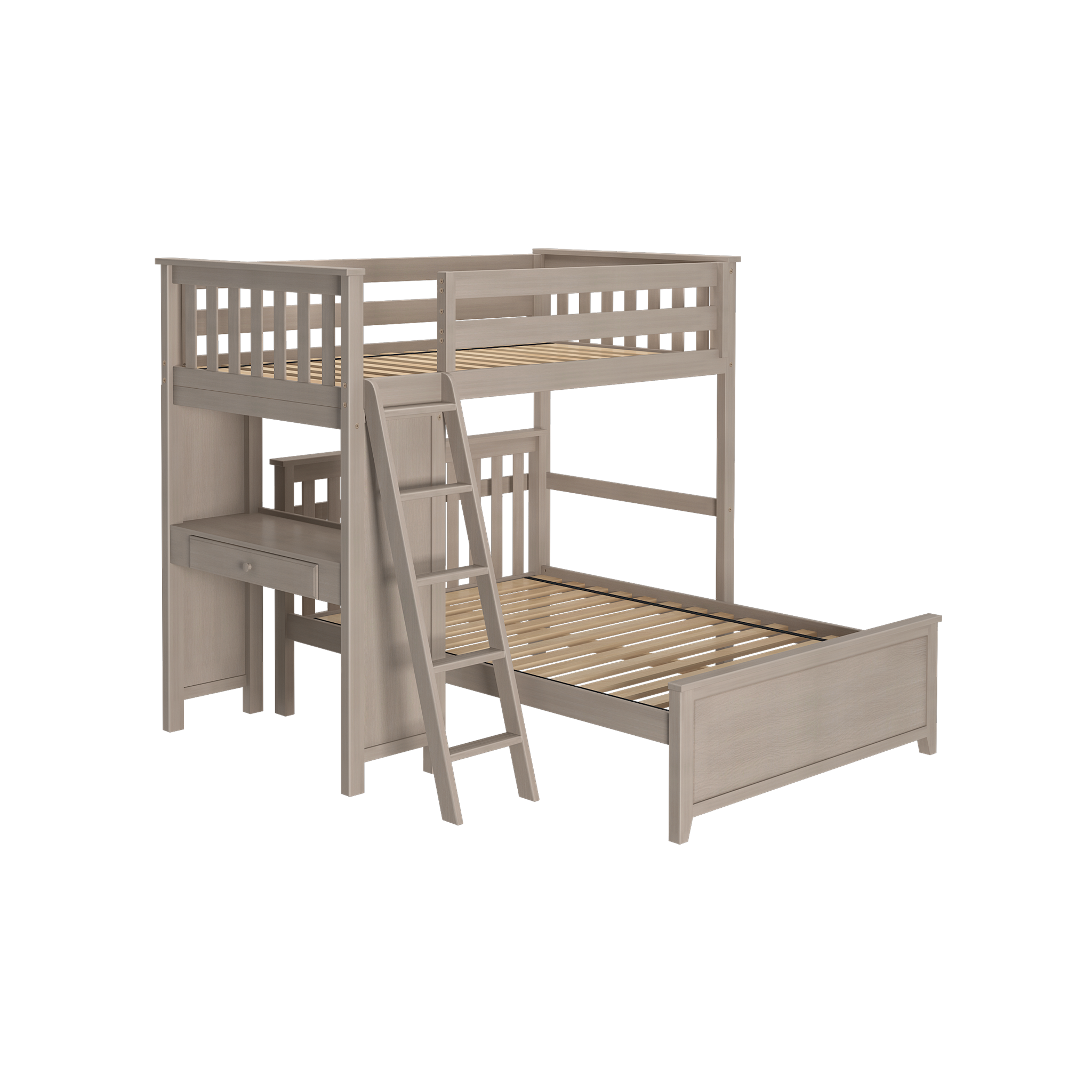 Canterbury 1 - Twin All-in-One w/ Desk & Twin-Size Bed - Tots to Teens Furniture