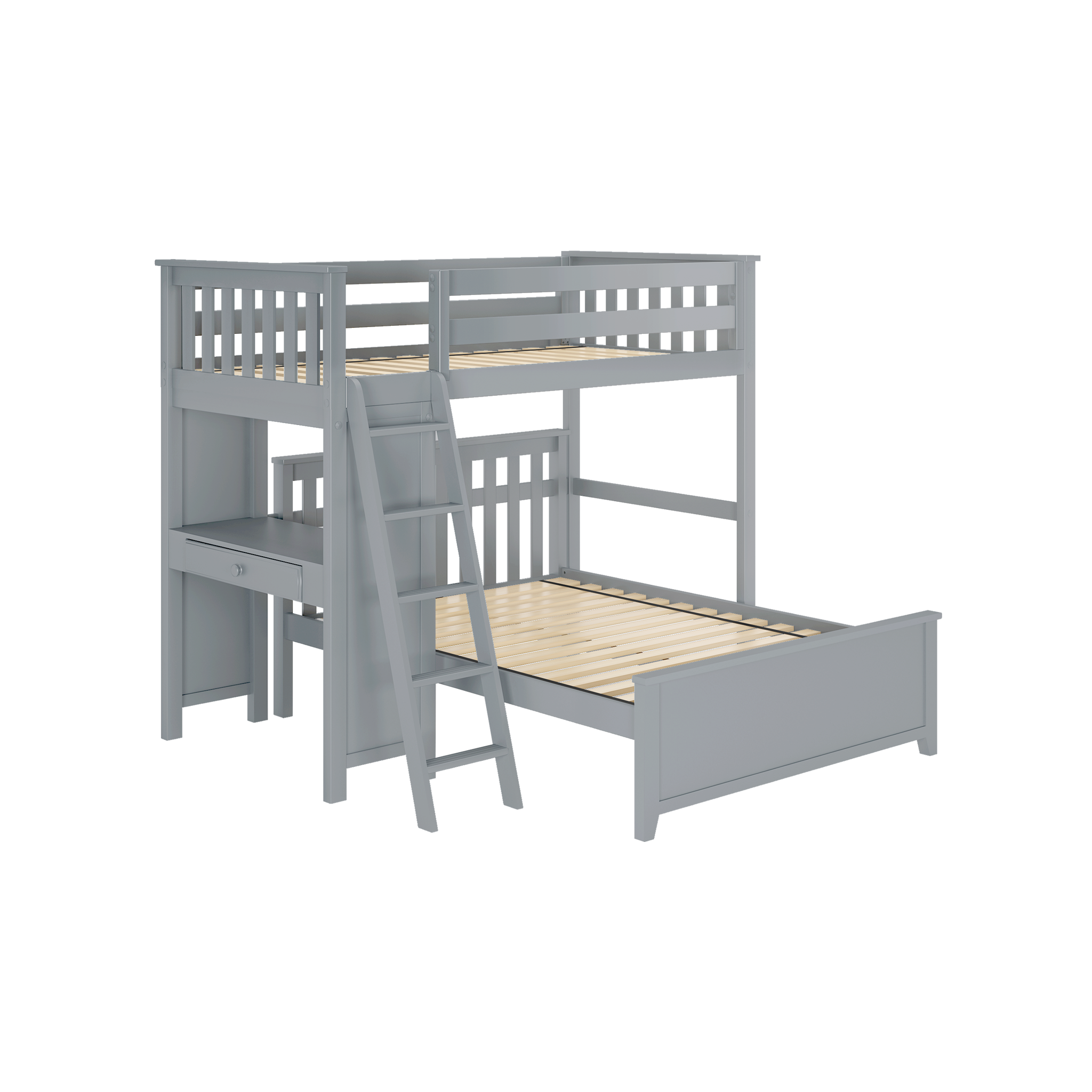 Canterbury 2 - Twin All-in-One w/ Desk & Full-Size Bed - Tots to Teens Furniture