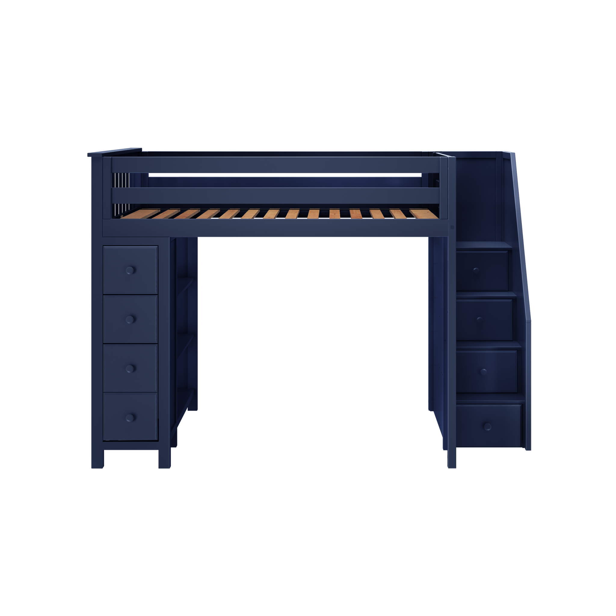 Cheltenham - Full High Loft w/ Staircase & Dresser-Bookcase - Tots to Teens Furniture