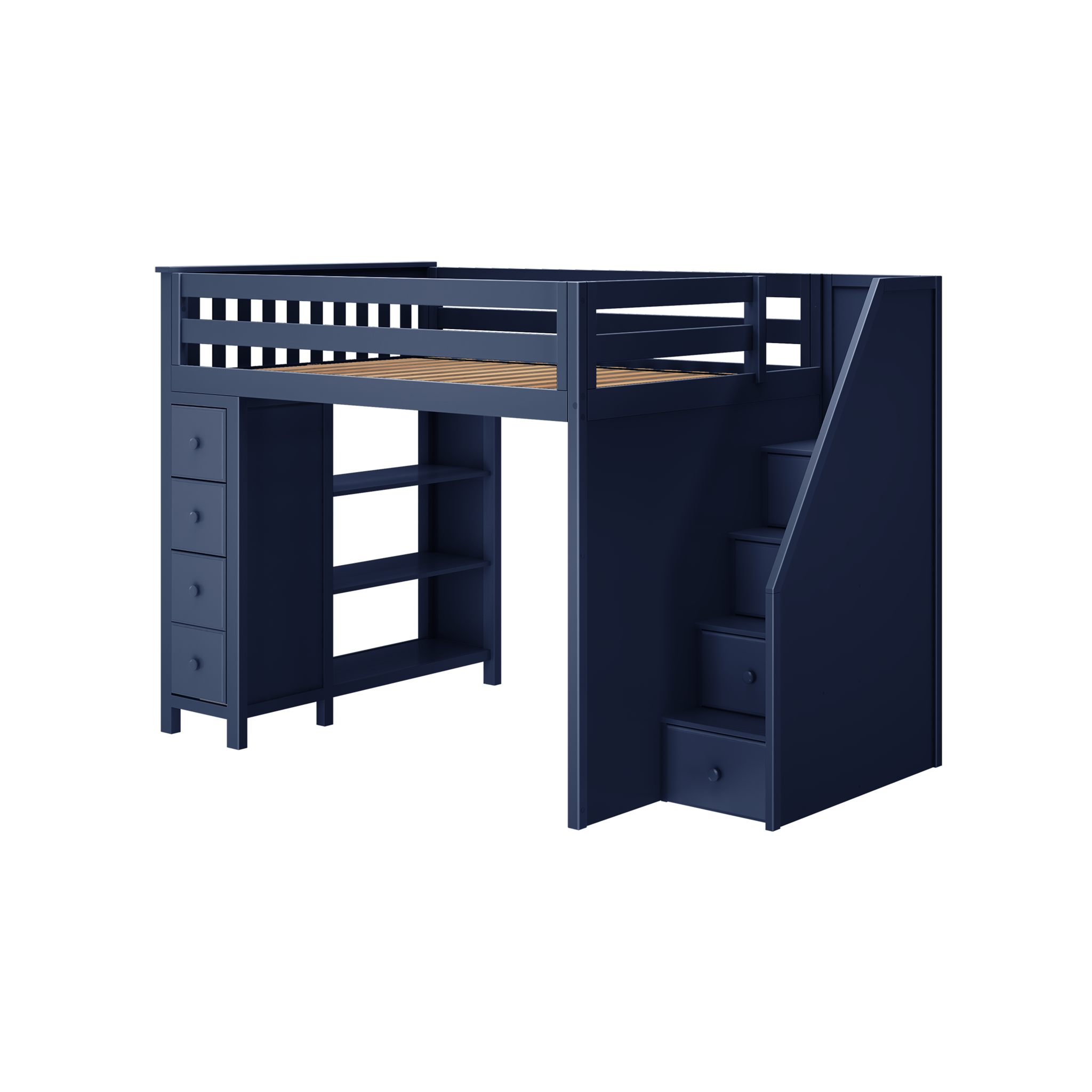 Cheltenham - Full High Loft w/ Staircase & Dresser-Bookcase - Tots to Teens Furniture