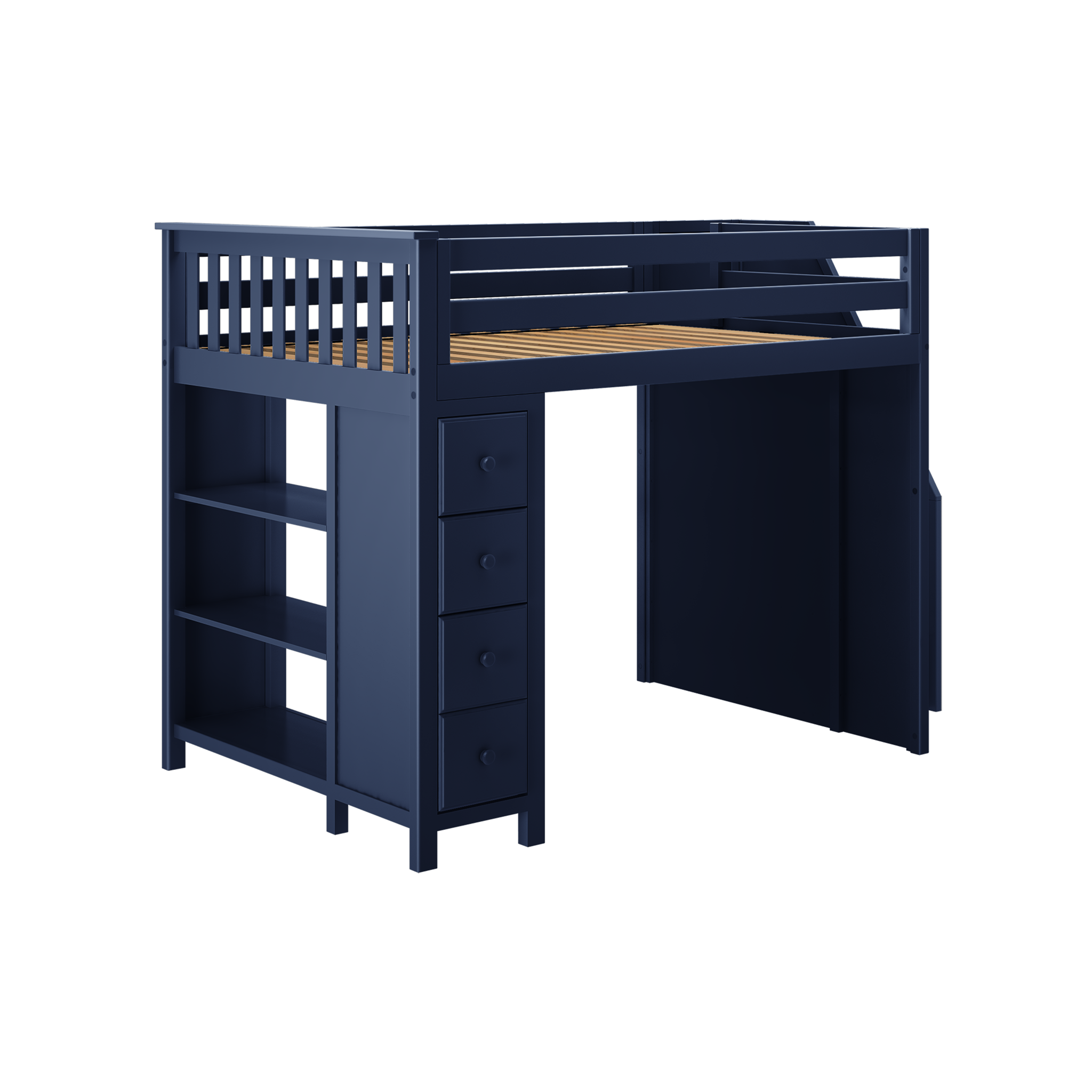 Cheltenham - Full High Loft w/ Staircase & Dresser-Bookcase - Tots to Teens Furniture