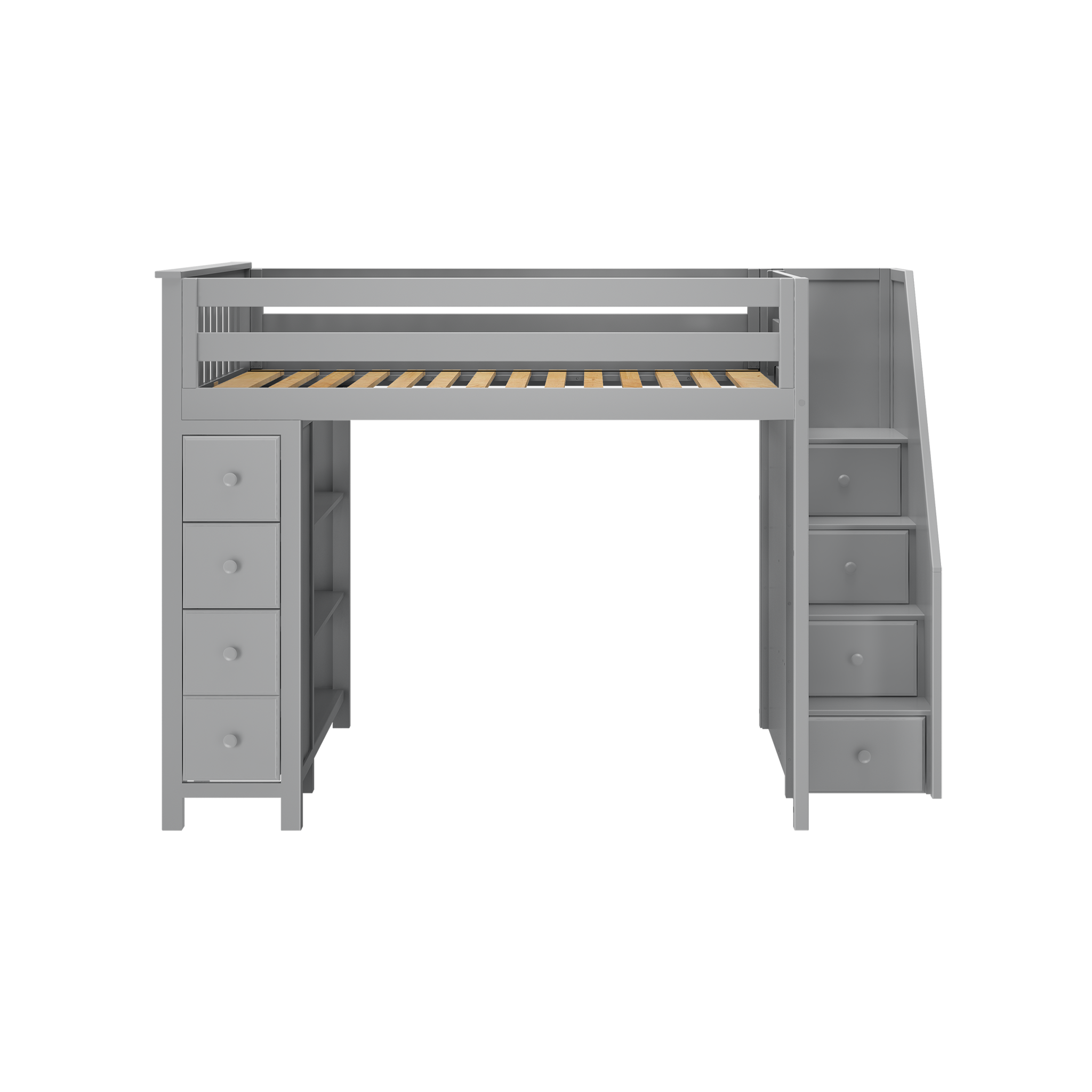 Cheltenham - Full High Loft w/ Staircase & Dresser-Bookcase - Tots to Teens Furniture