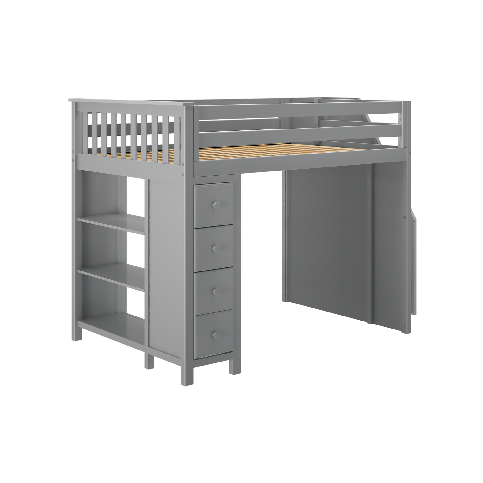 Cheltenham - Full High Loft w/ Staircase & Dresser-Bookcase - Tots to Teens Furniture