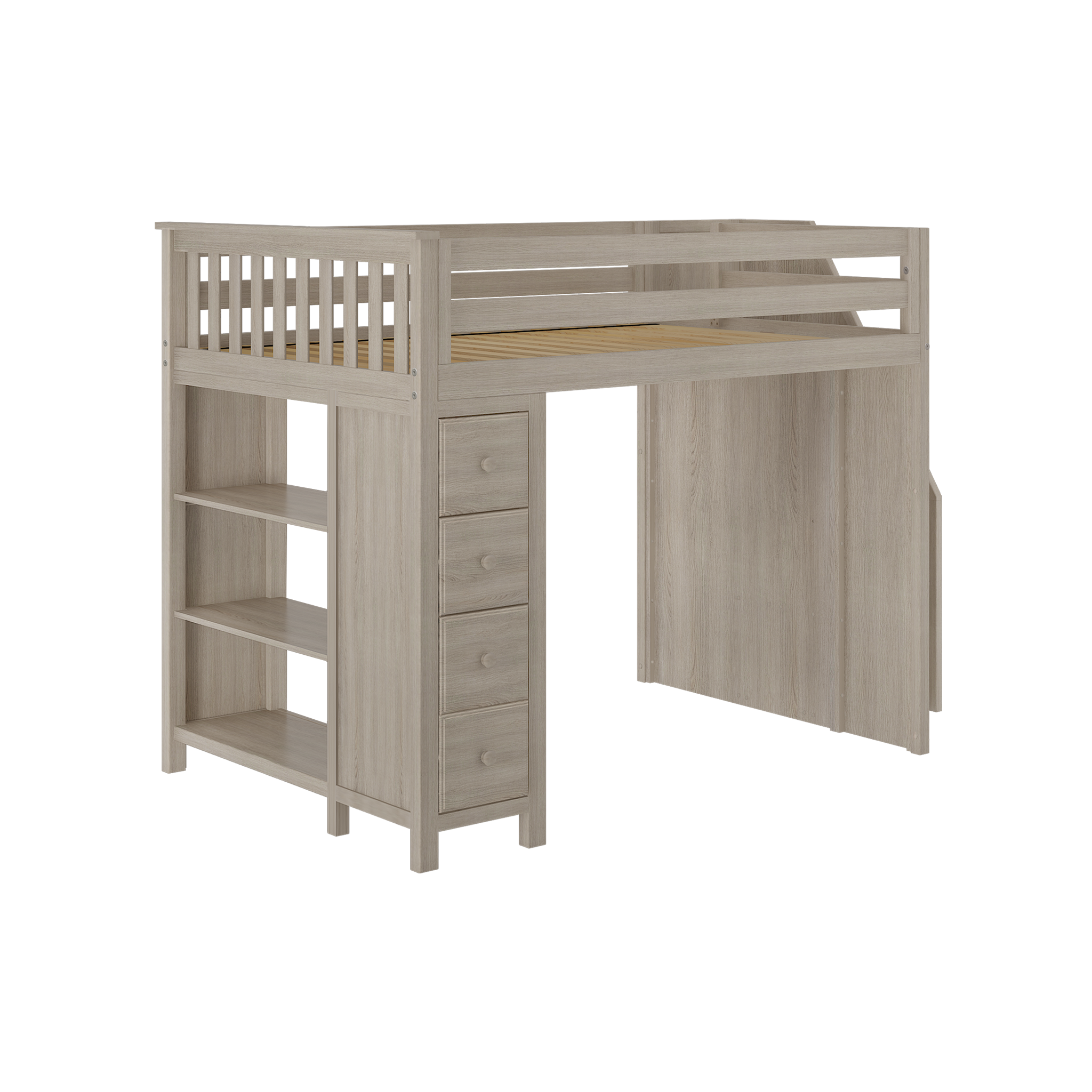 Cheltenham - Full High Loft w/ Staircase & Dresser-Bookcase - Tots to Teens Furniture