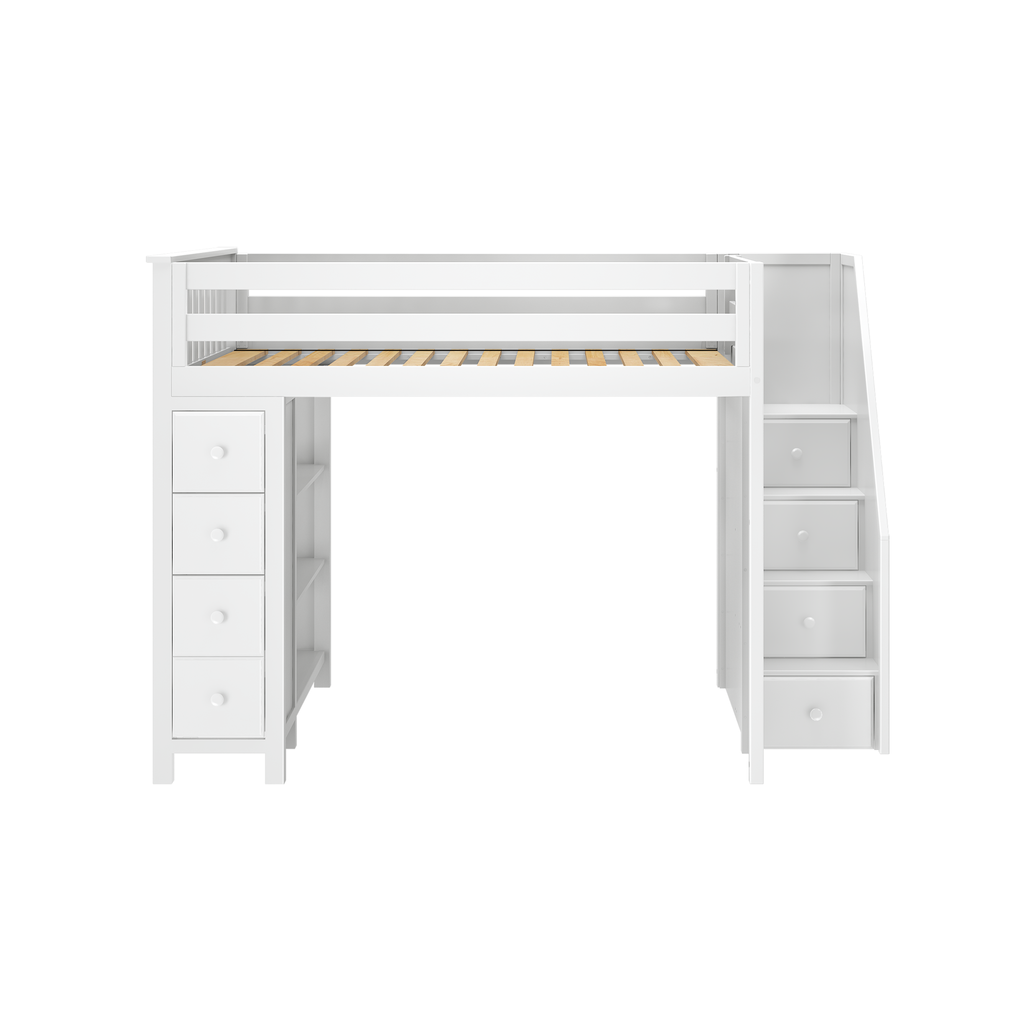 Cheltenham - Full High Loft w/ Staircase & Dresser-Bookcase - Tots to Teens Furniture