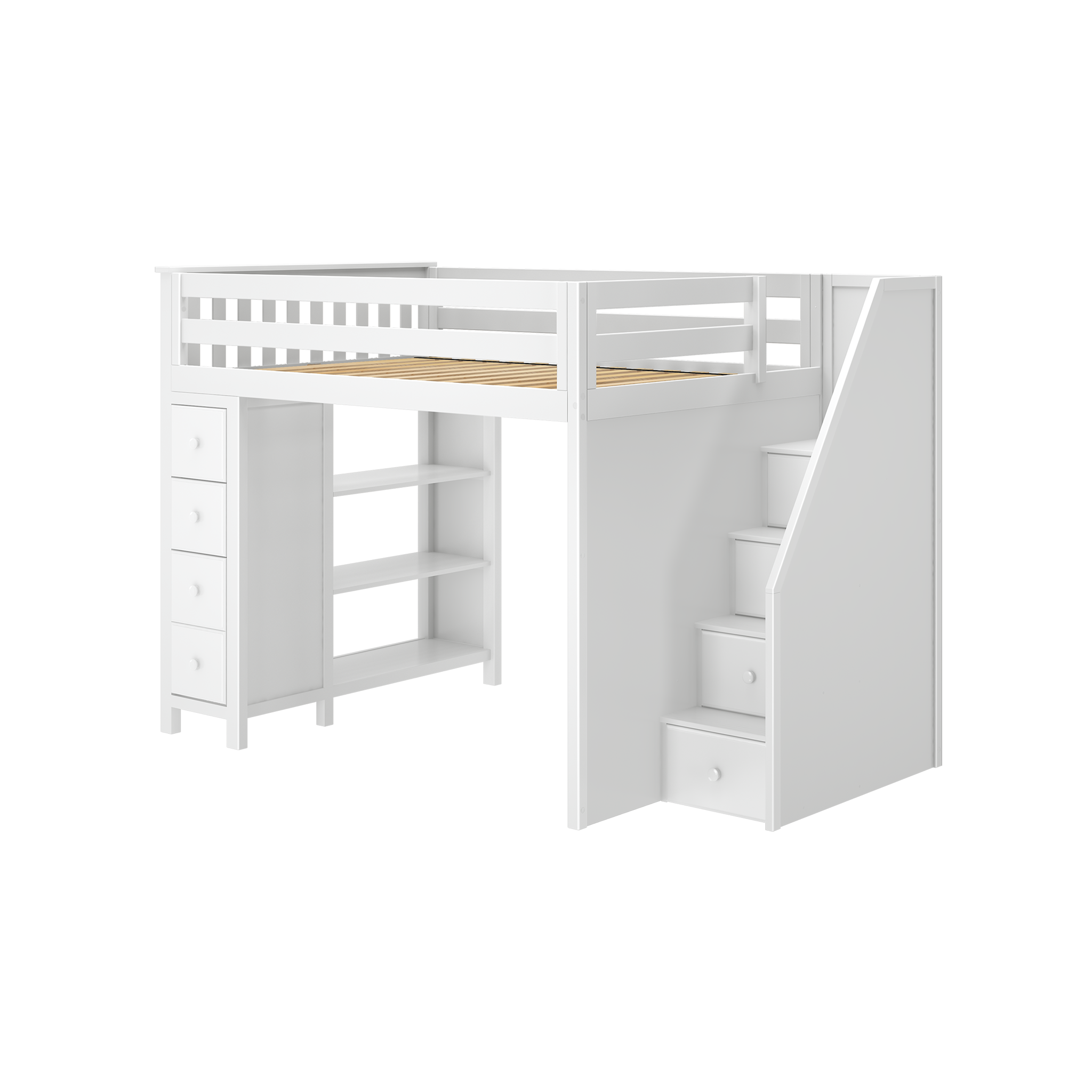 Cheltenham - Full High Loft w/ Staircase & Dresser-Bookcase - Tots to Teens Furniture