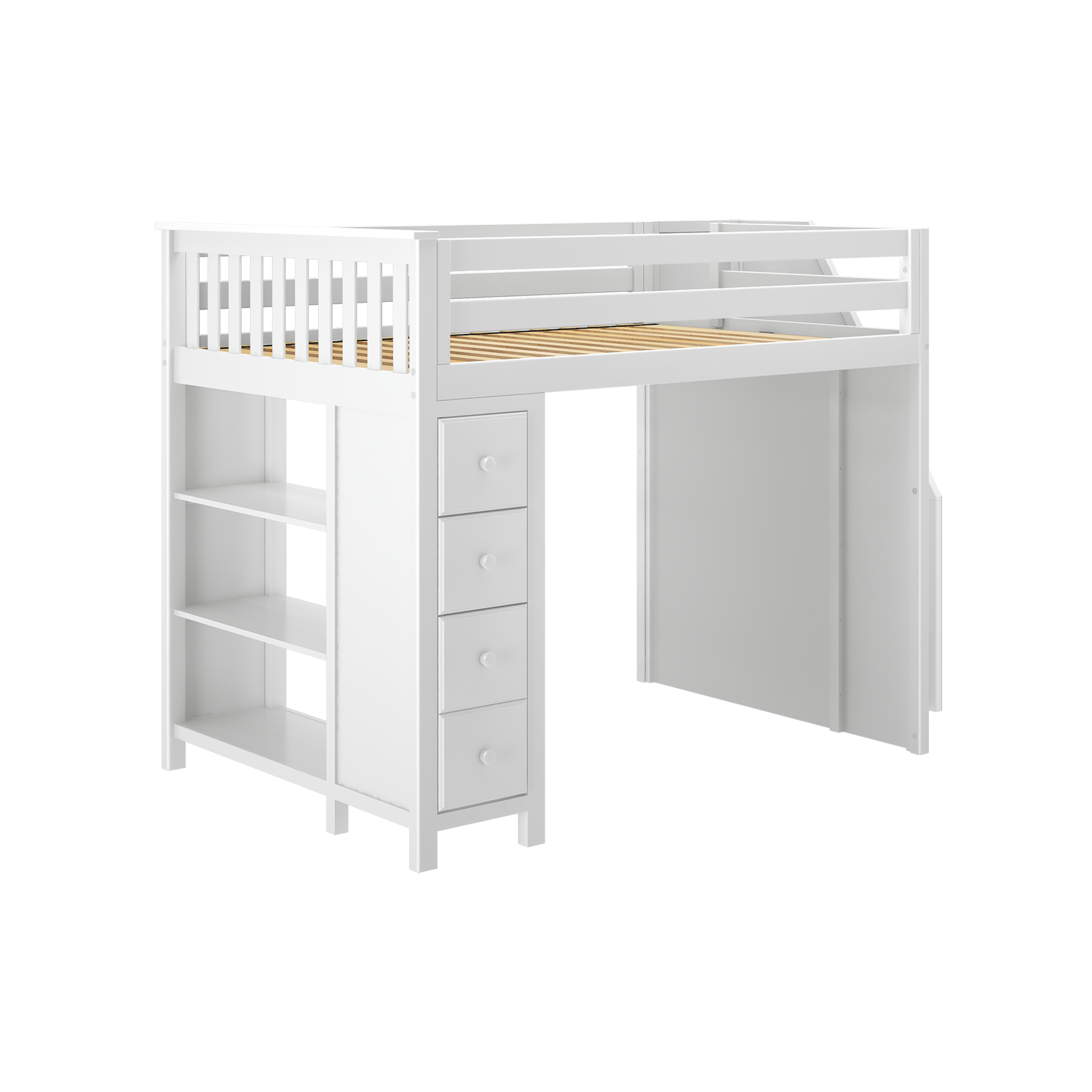 Cheltenham - Full High Loft w/ Staircase & Dresser-Bookcase - Tots to Teens Furniture