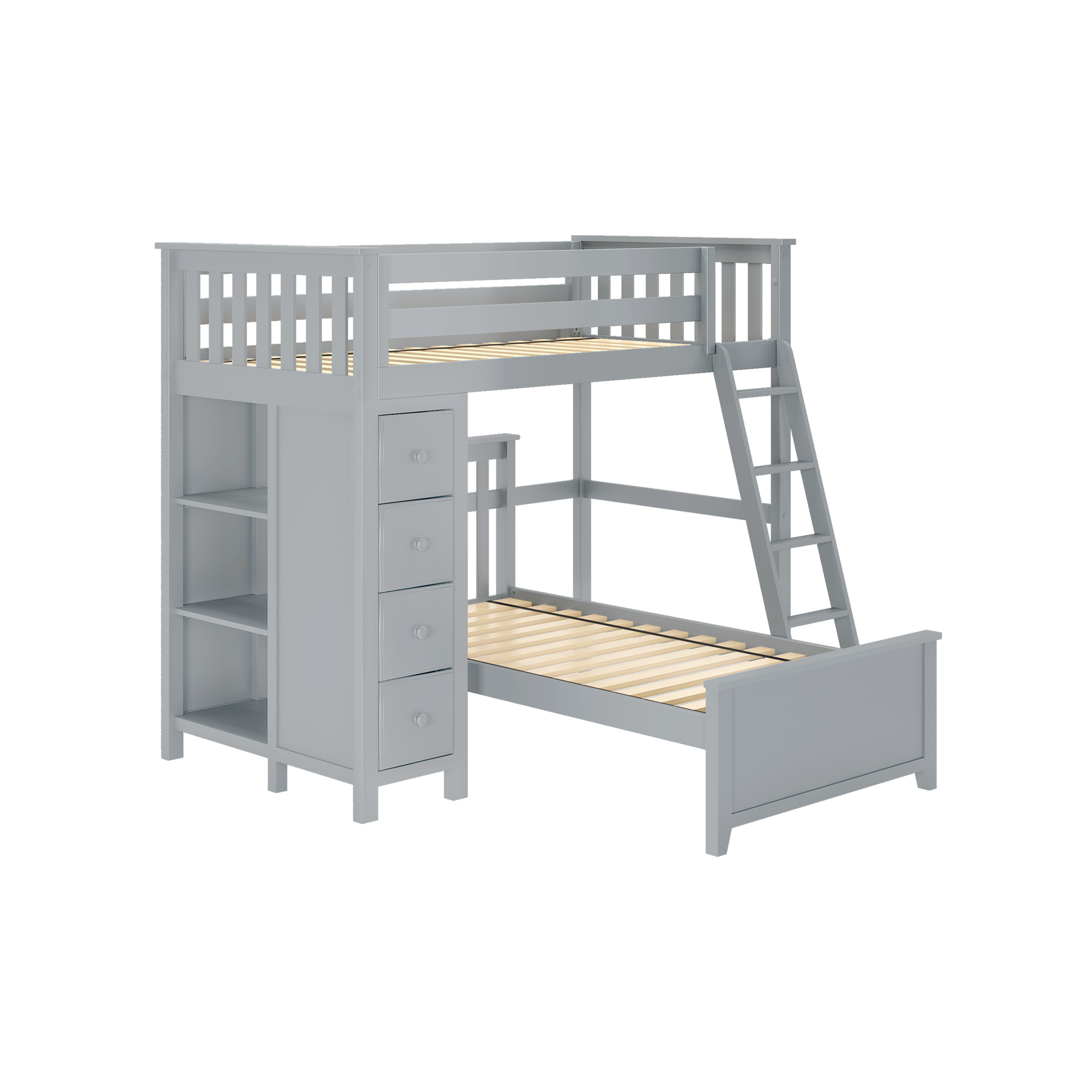 Edinburgh 1 - Twin All-in-One w/ Dresser-Bookcase & Twin-Size Bed - Tots to Teens Furniture