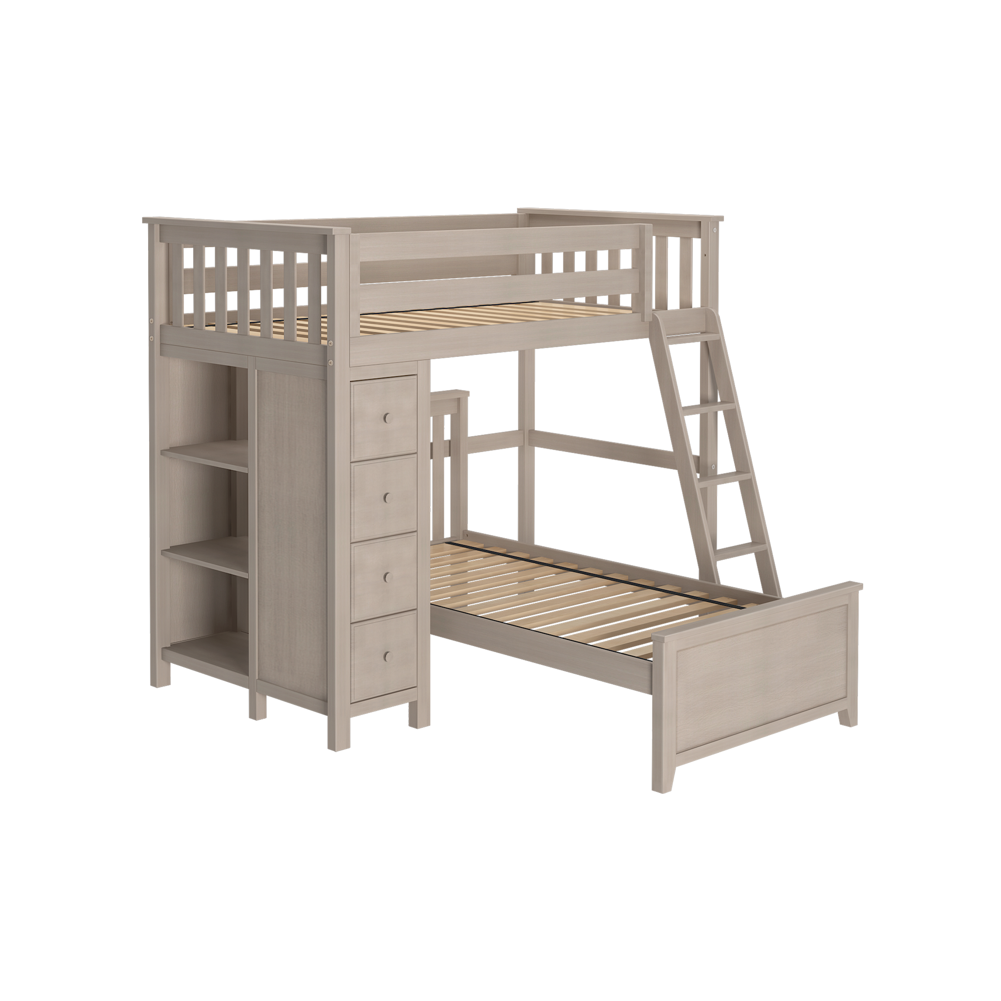 Edinburgh 1 - Twin All-in-One w/ Dresser-Bookcase & Twin-Size Bed - Tots to Teens Furniture