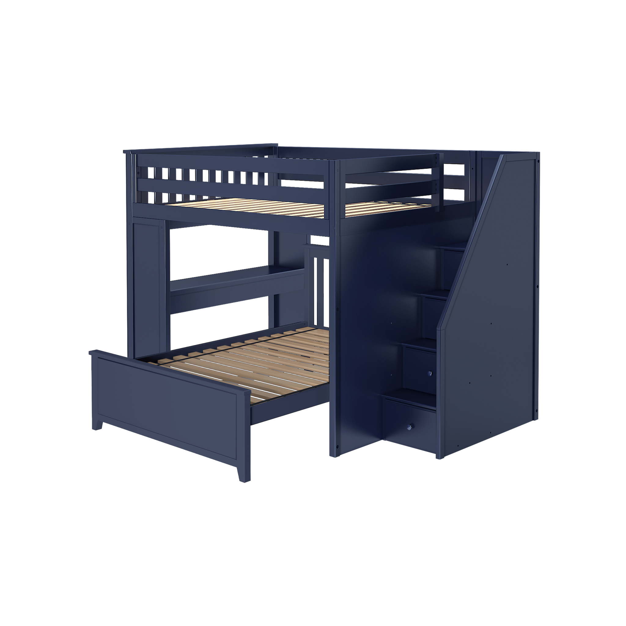 Fulham 1 - Full High Loft w/ Staircase, Desk & Full-Size Bed - Tots to Teens Furniture