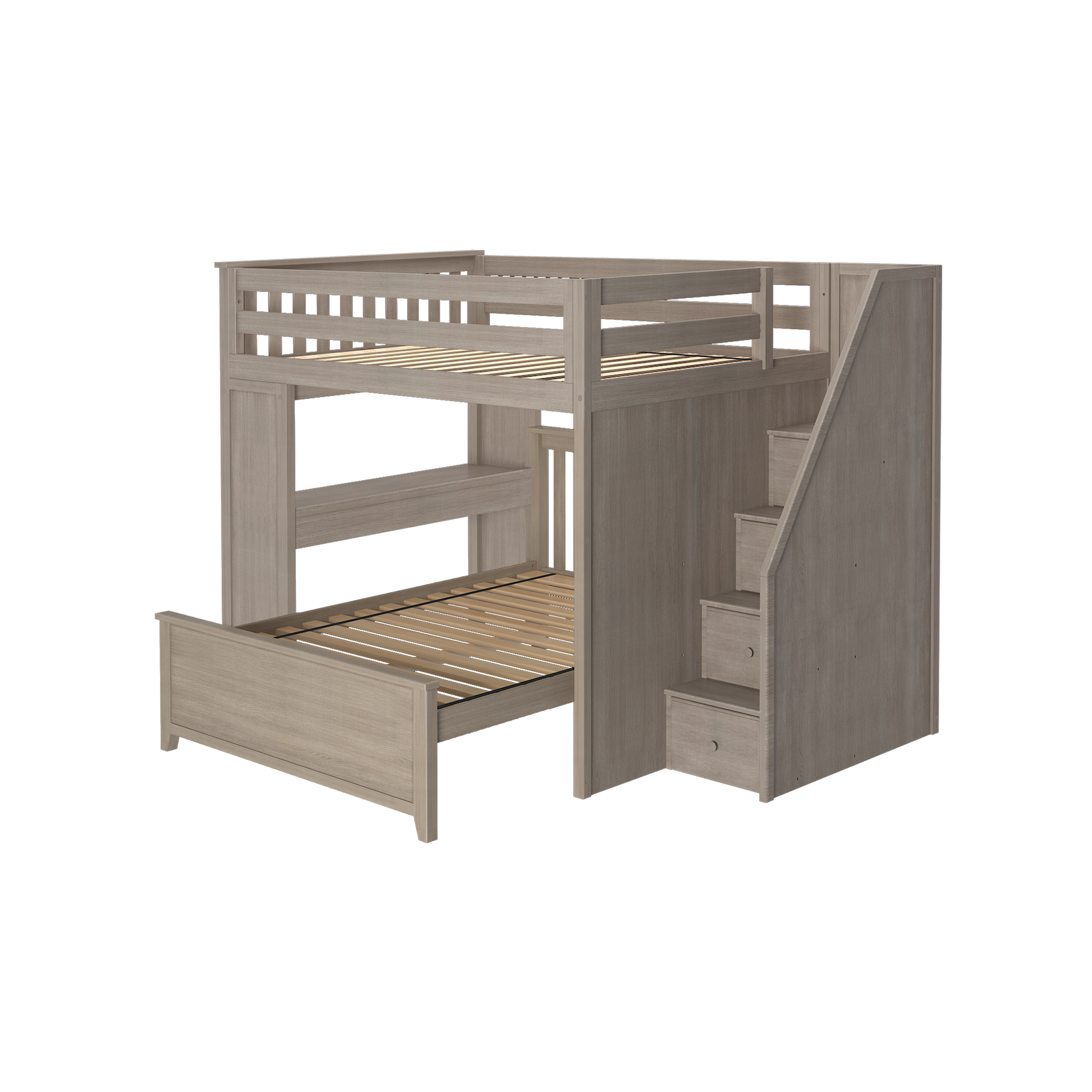 Fulham 1 - Full High Loft w/ Staircase, Desk & Full-Size Bed - Tots to Teens Furniture