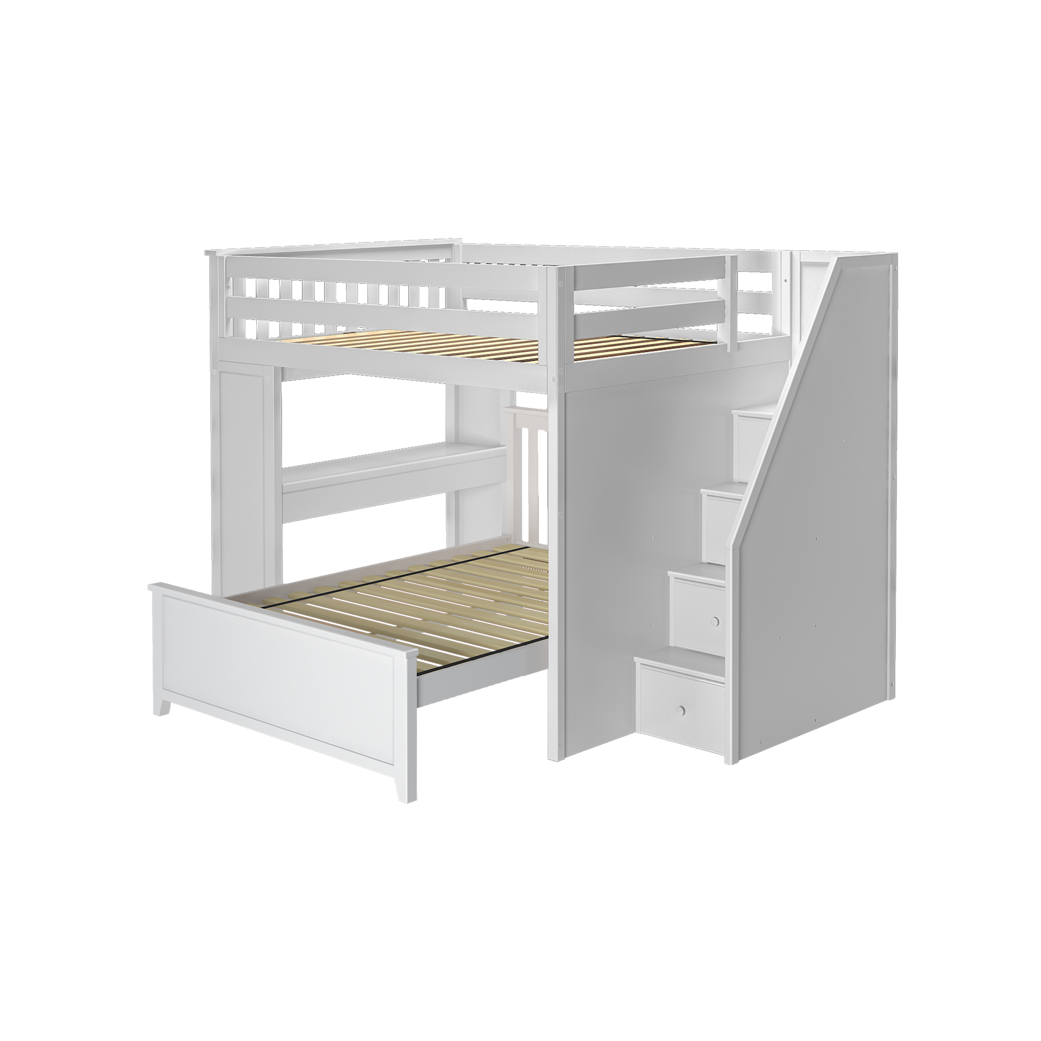 Fulham 1 - Full High Loft w/ Staircase, Desk & Full-Size Bed - Tots to Teens Furniture
