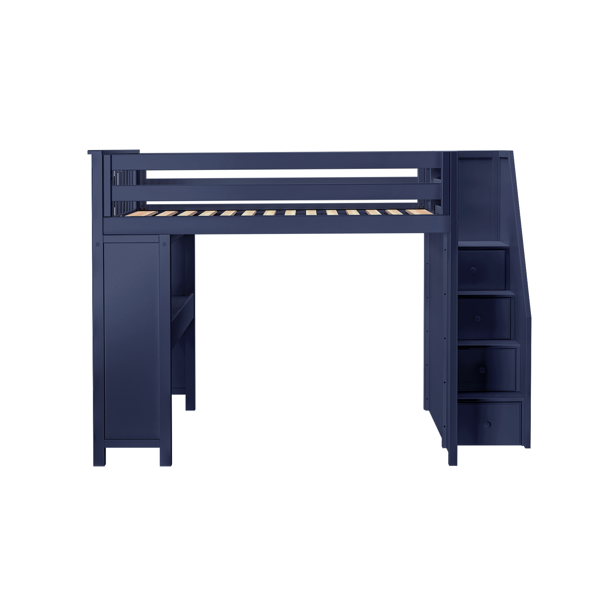 Fulham - Full High Loft w/ Staircase & Double-Drawer Desk - Tots to Teens Furniture