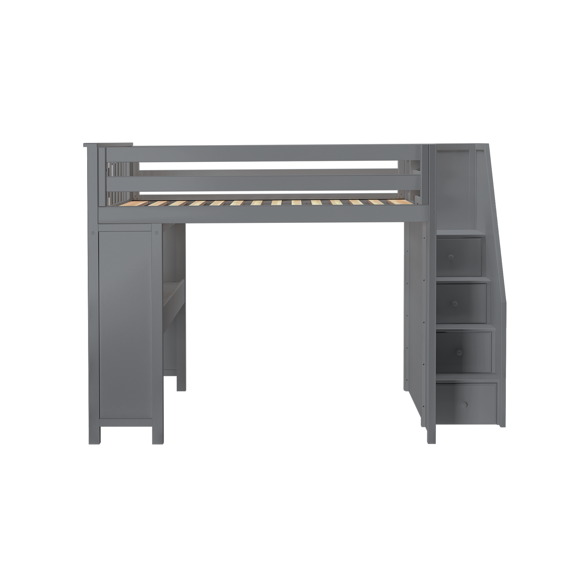 Fulham - Full High Loft w/ Staircase & Double-Drawer Desk - Tots to Teens Furniture