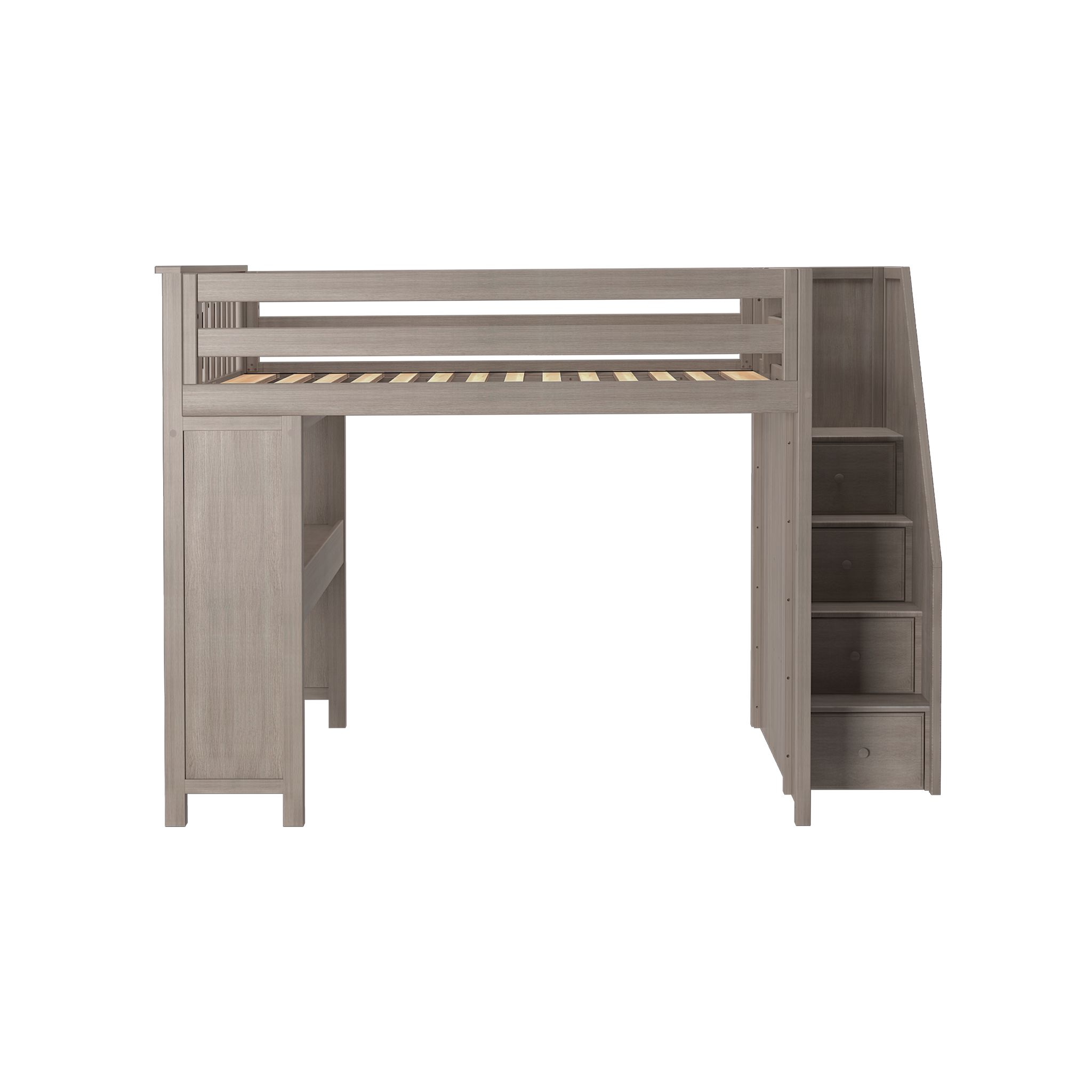 Fulham - Full High Loft w/ Staircase & Double-Drawer Desk - Tots to Teens Furniture