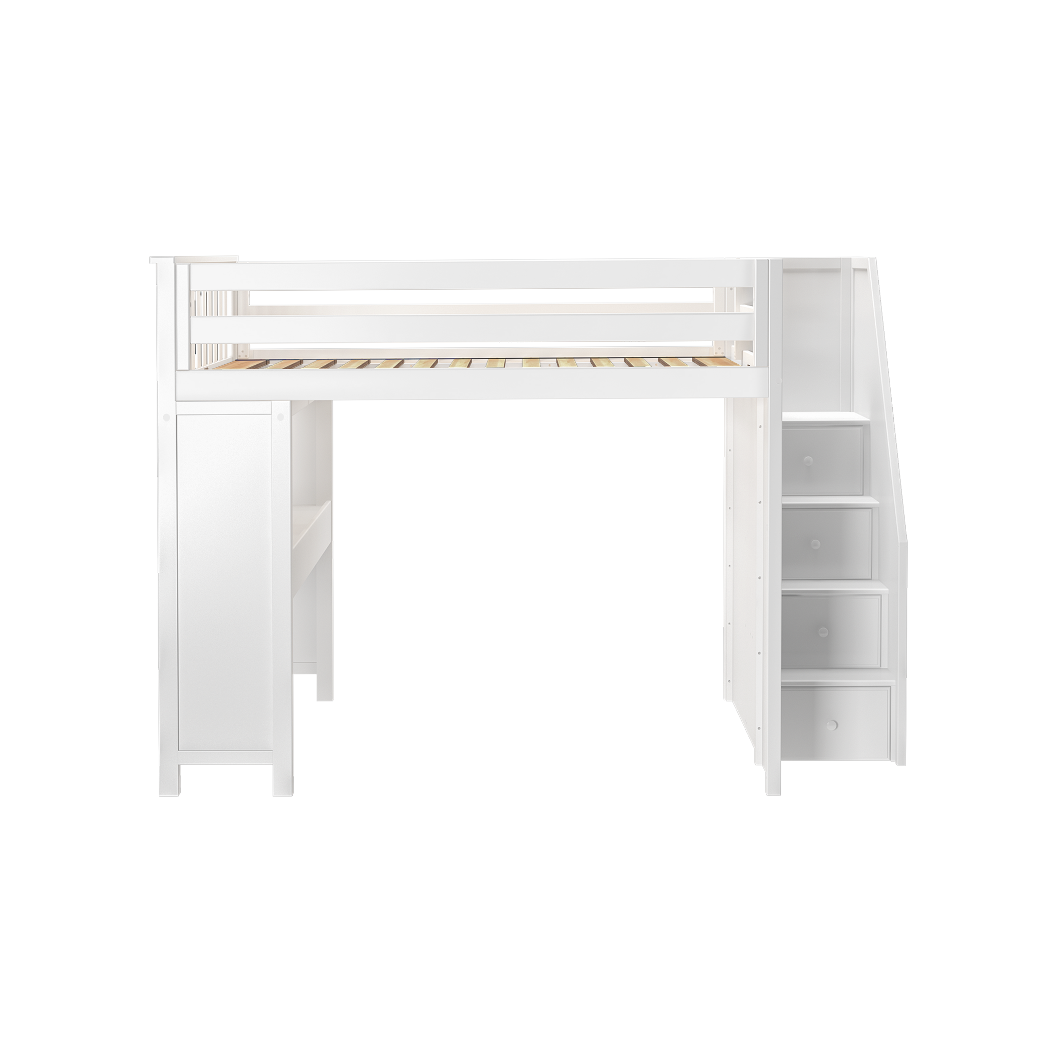 Fulham - Full High Loft w/ Staircase & Double-Drawer Desk - Tots to Teens Furniture