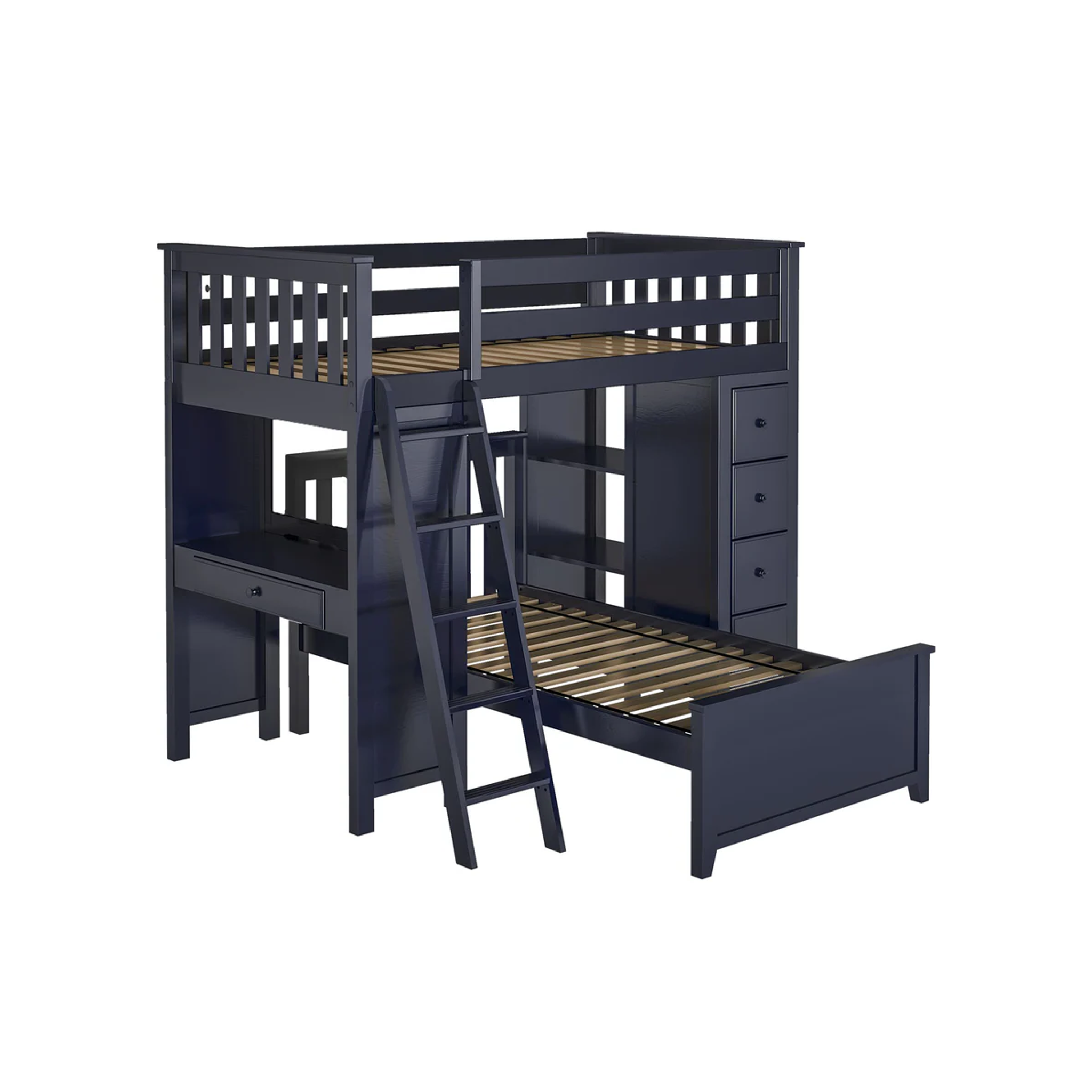 Kensington 1 - Twin All-in-One w/ Storage, Desk & Twin-Size Bed - Tots to Teens Furniture