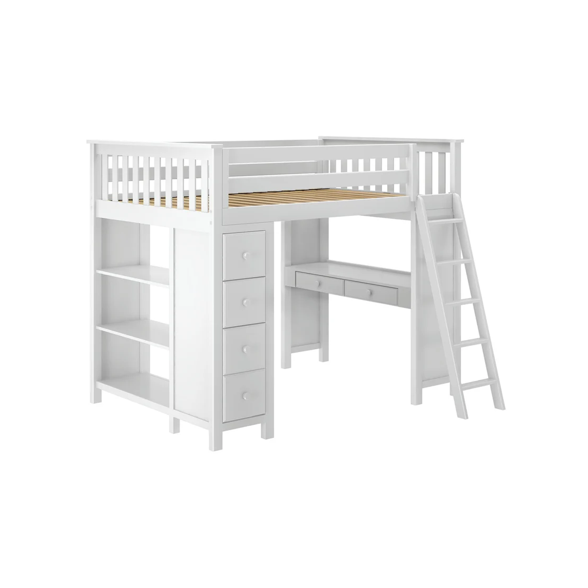 Mayfair - Full All-in-One w/ Dresser-Bookcase & Desk w/ Double-Drawer - Tots to Teens Furniture