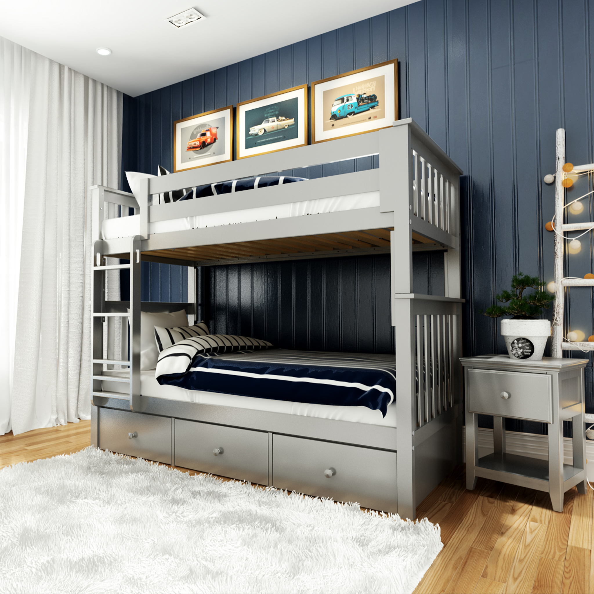 Bristol - Twin/Twin Bunk Bed w/Straight Ladder - Tots to Teens Furniture