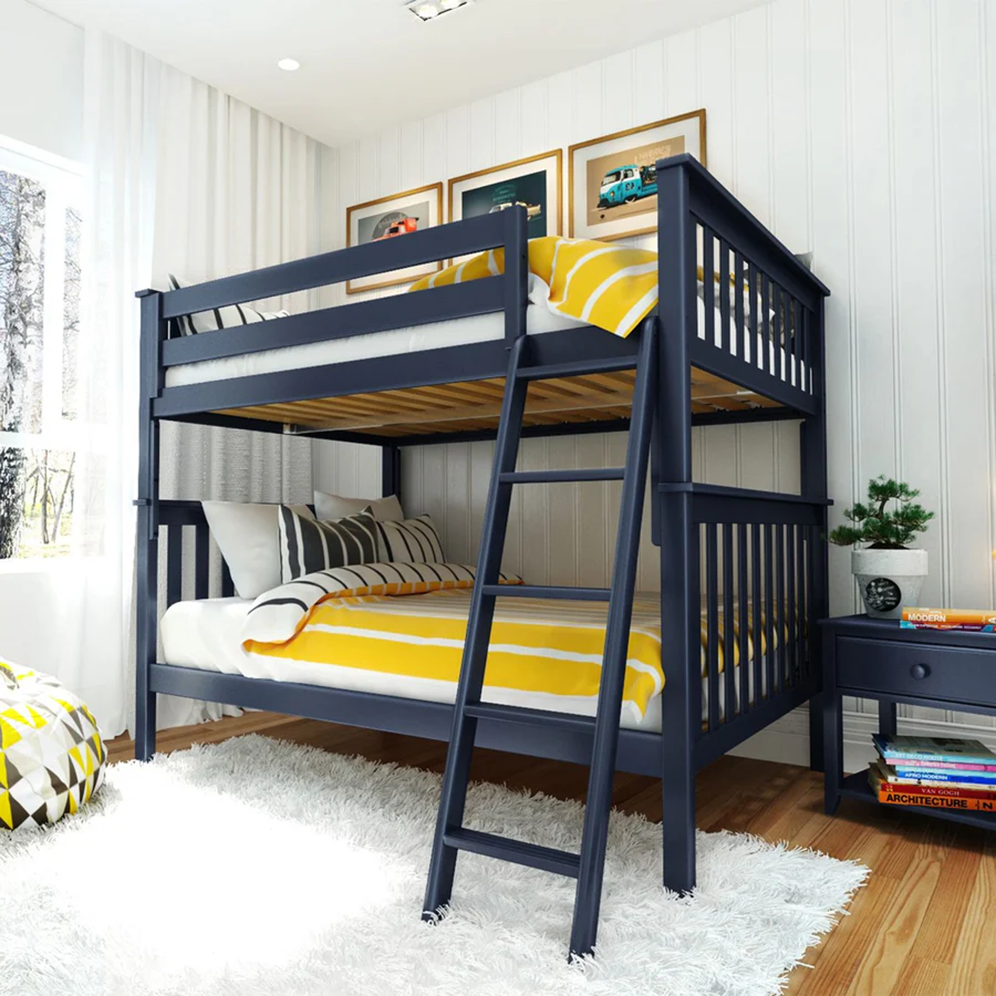 Cambridge 1 - Full/Full Bunk Bed w/Angle Ladder - Tots to Teens Furniture