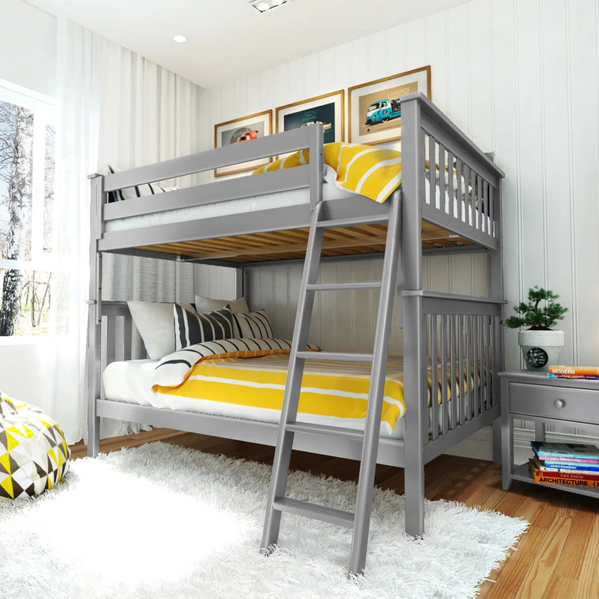 Cambridge 1 - Full/Full Bunk Bed w/Angle Ladder - Tots to Teens Furniture