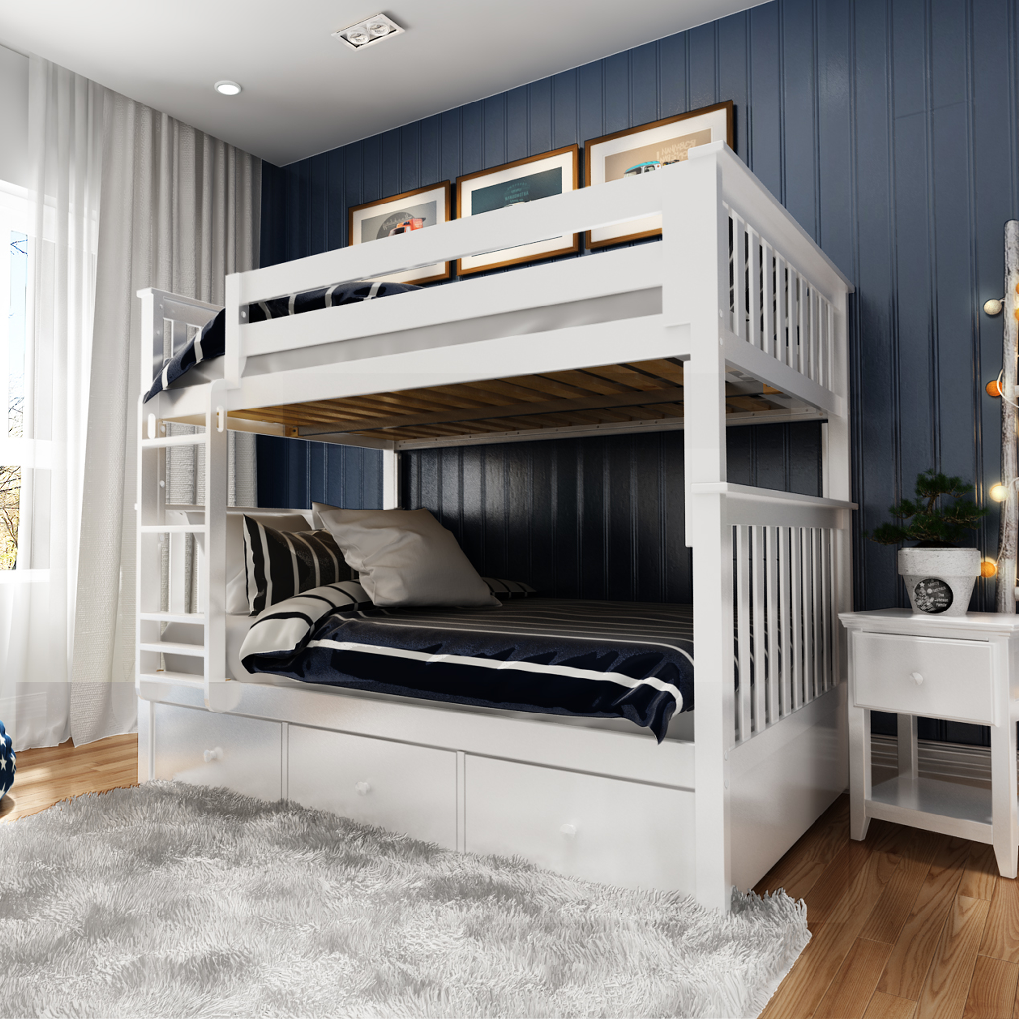 Cambridge - Full/Full Bunk Bed w/Straight Ladder - Tots to Teens Furniture