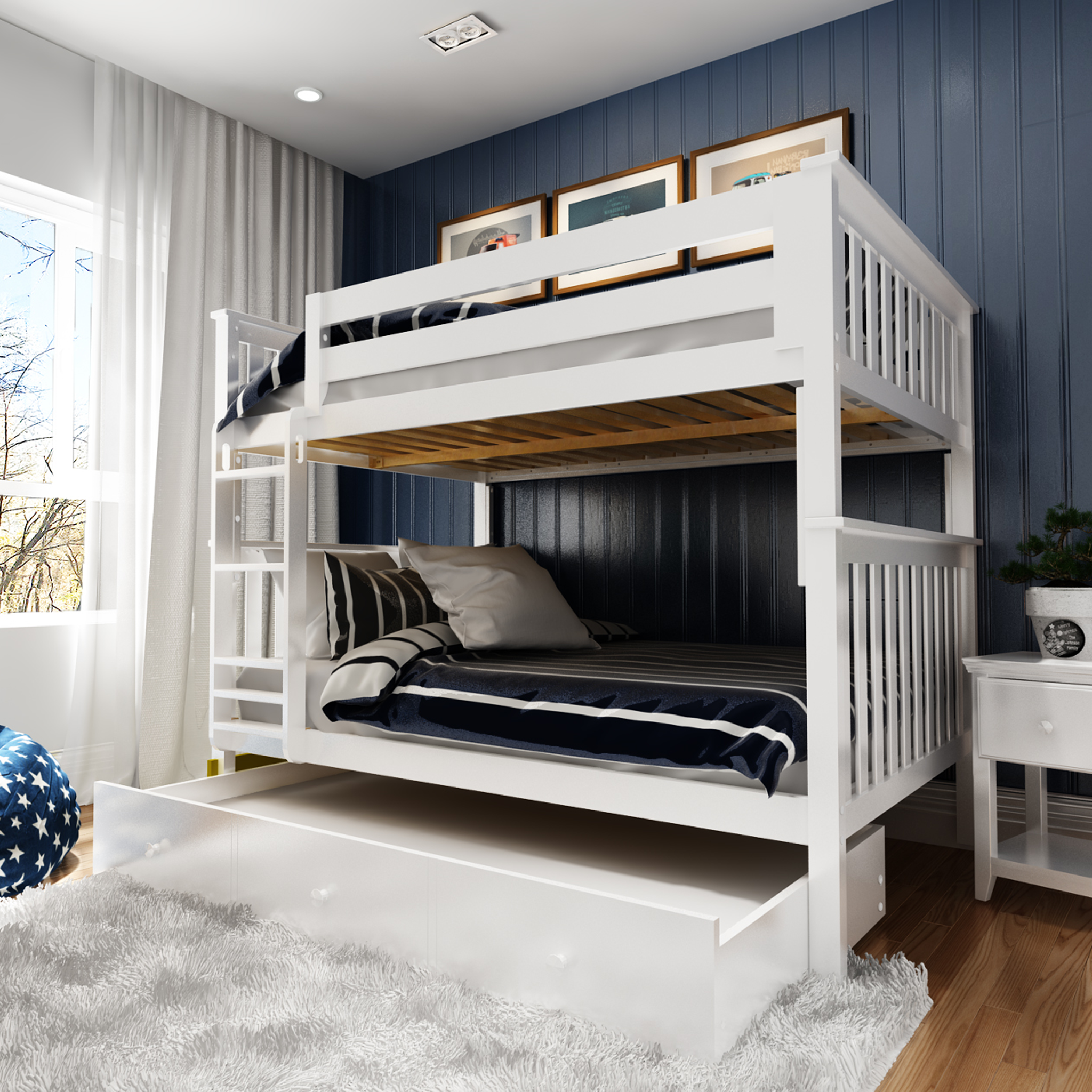 Cambridge - Full/Full Bunk Bed w/Straight Ladder - Tots to Teens Furniture