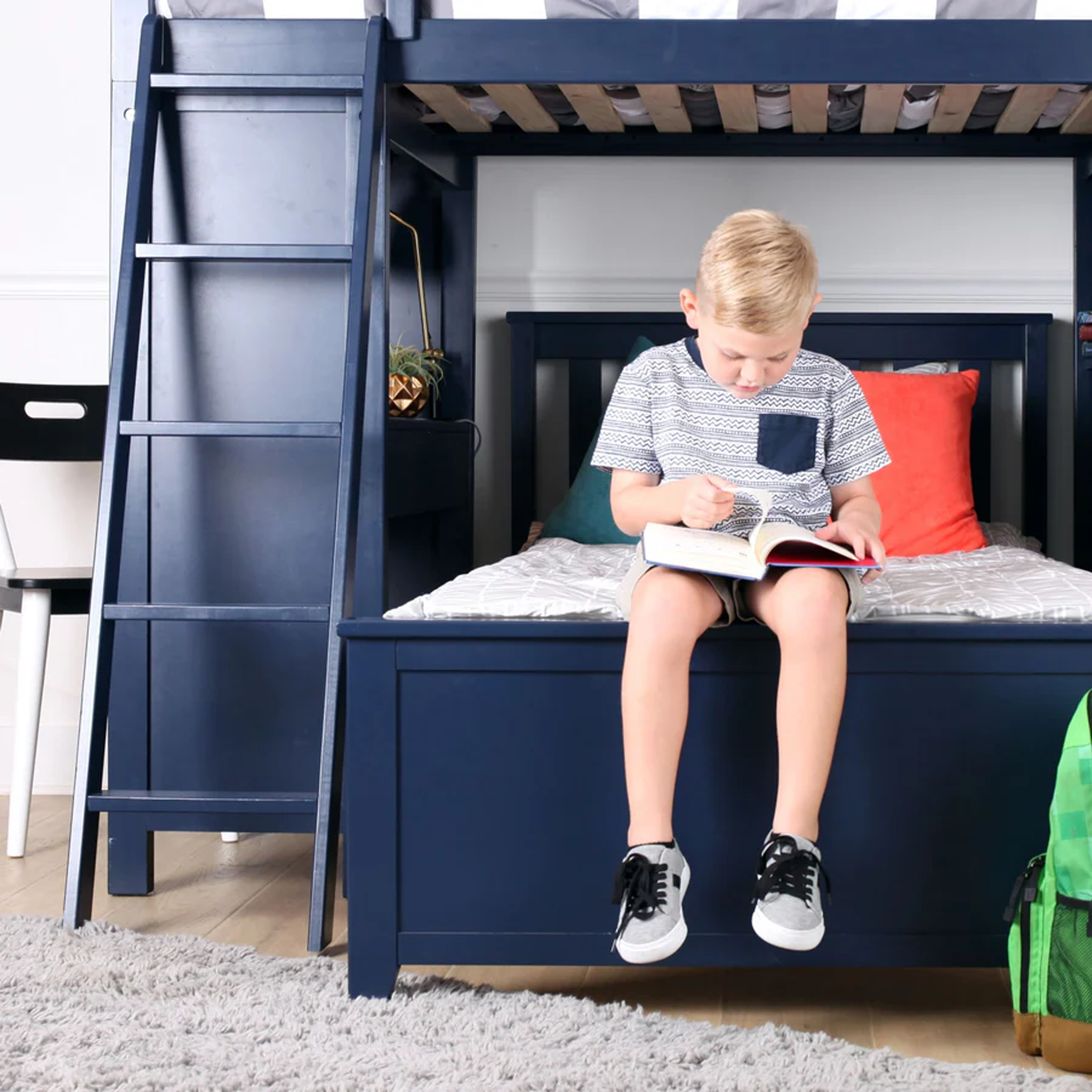 Canterbury 1 - Twin All-in-One w/ Desk & Twin-Size Bed - Tots to Teens Furniture