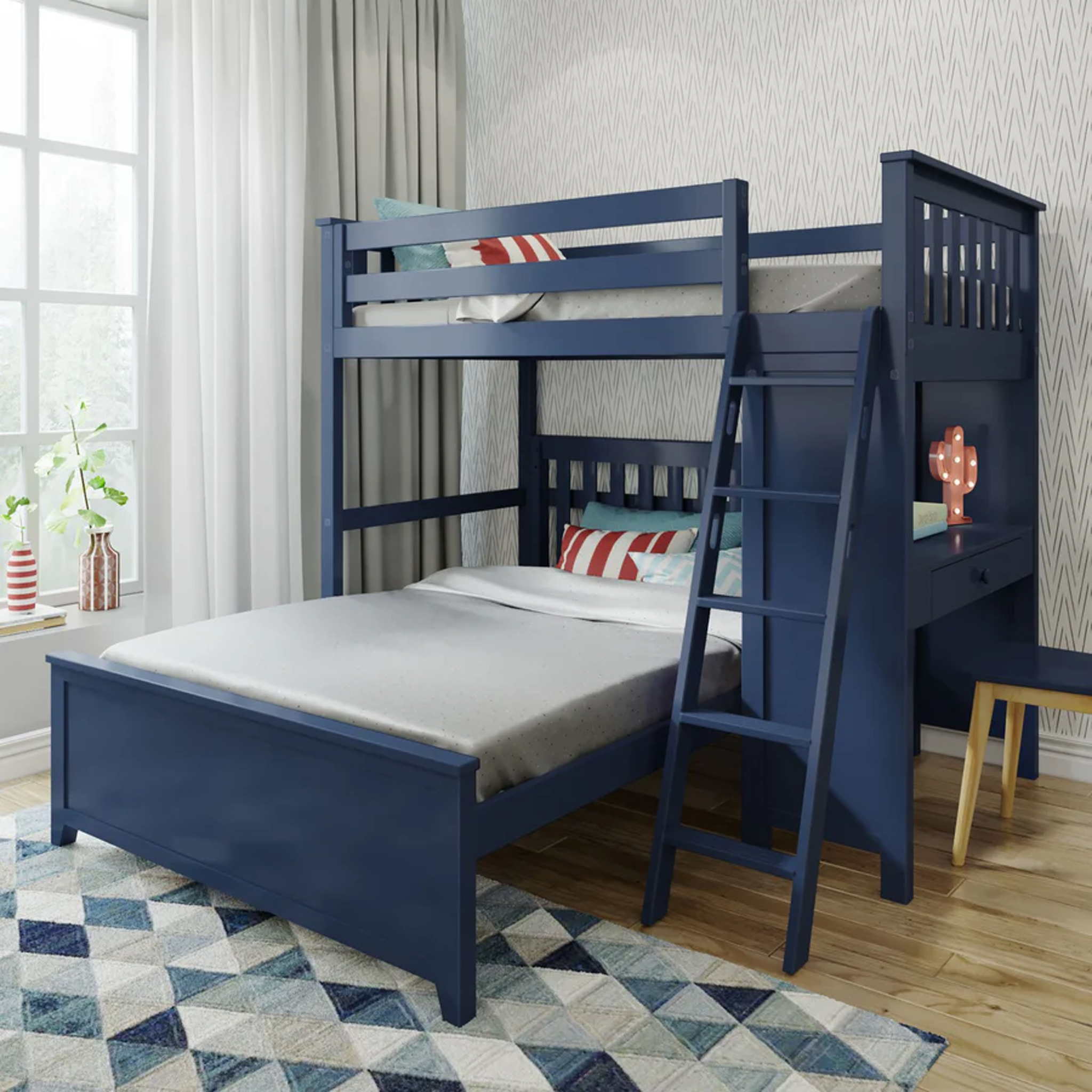 Canterbury 2 - Twin All-in-One w/ Desk & Full-Size Bed - Tots to Teens Furniture