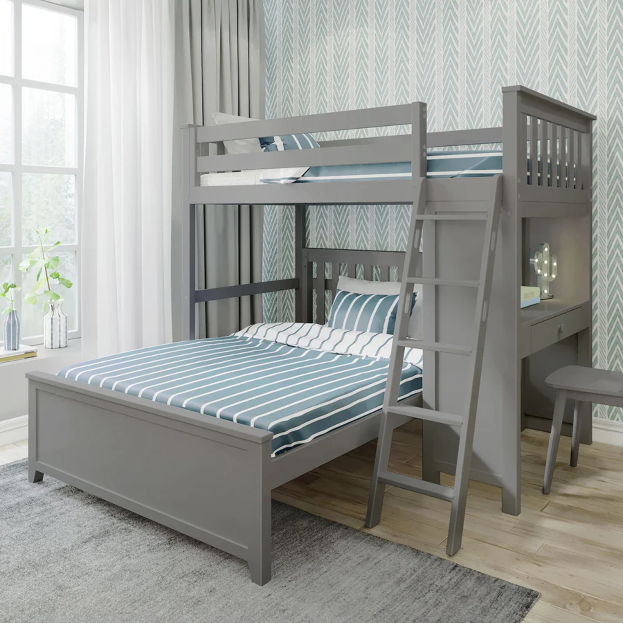 Canterbury 2 - Twin All-in-One w/ Desk & Full-Size Bed - Tots to Teens Furniture