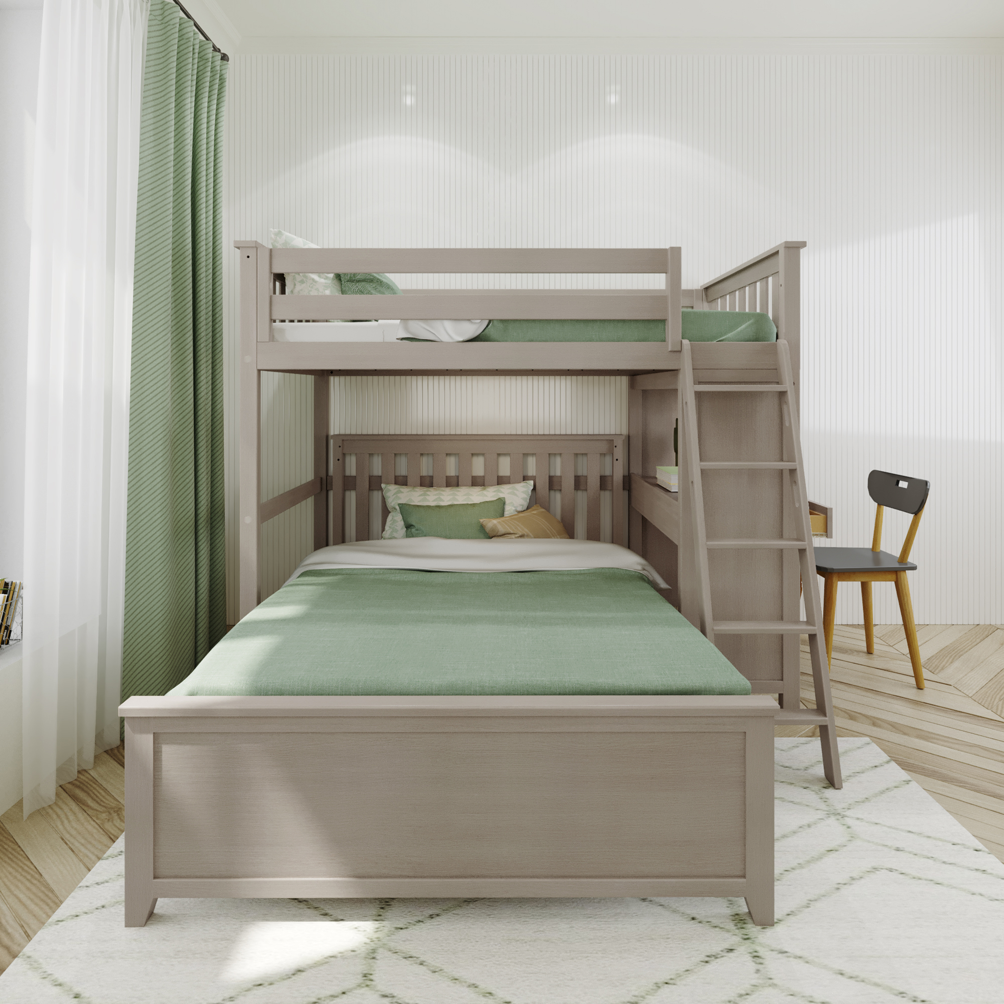 Canterbury 2 - Twin All-in-One w/ Desk & Full-Size Bed - Tots to Teens Furniture