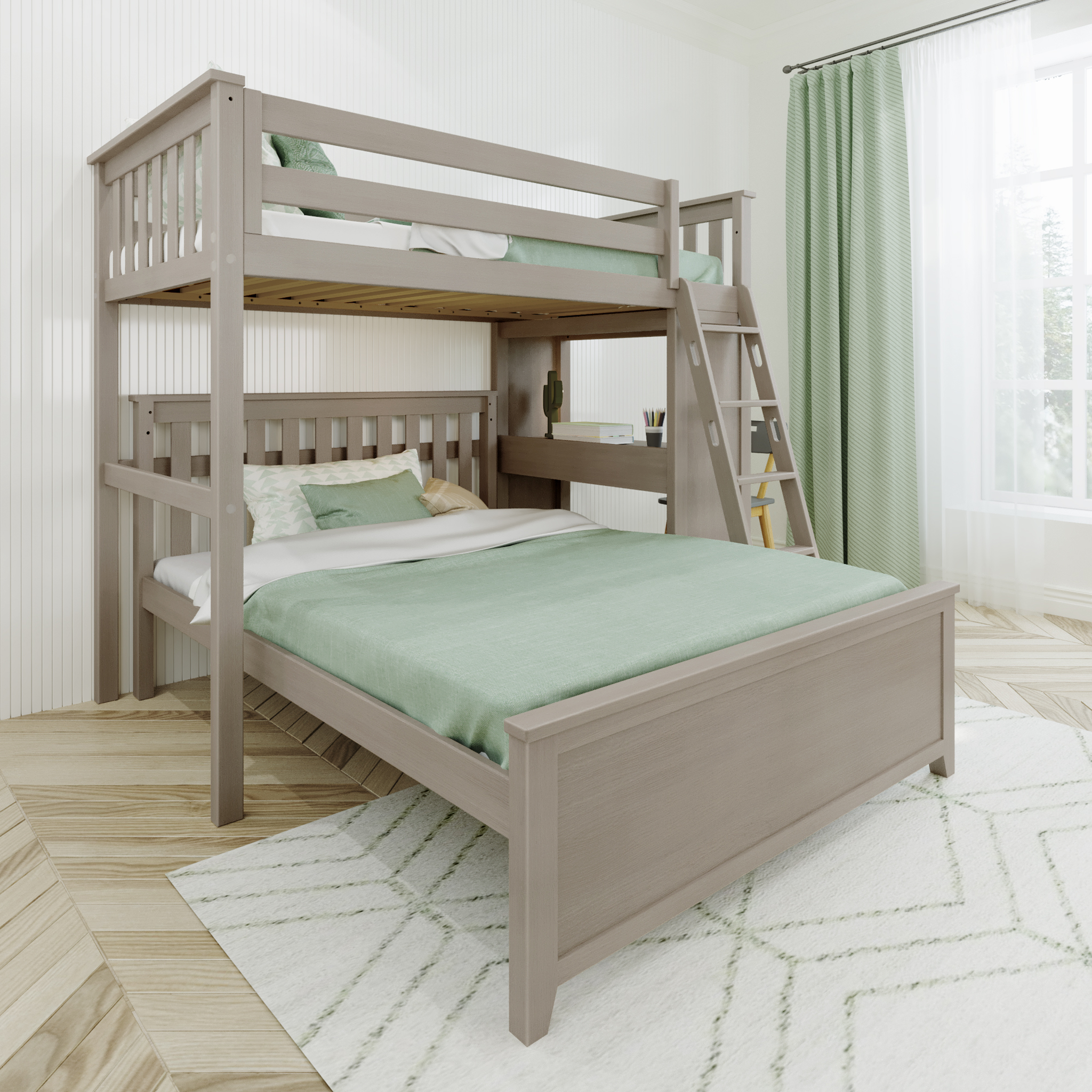 Canterbury 2 - Twin All-in-One w/ Desk & Full-Size Bed - Tots to Teens Furniture