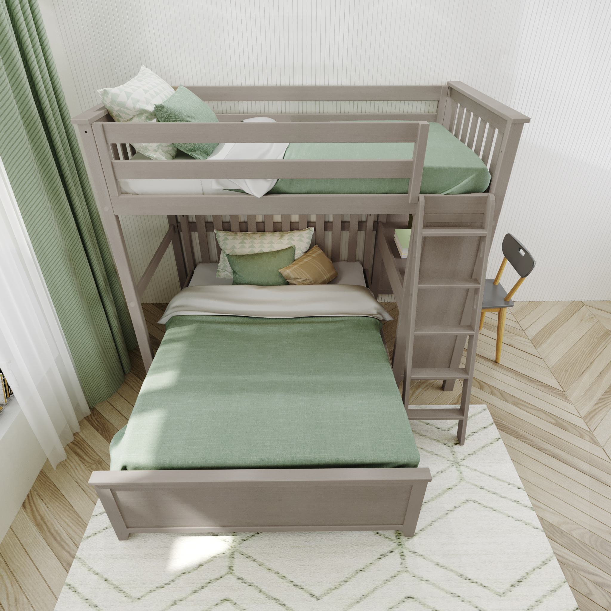 Canterbury 2 - Twin All-in-One w/ Desk & Full-Size Bed - Tots to Teens Furniture