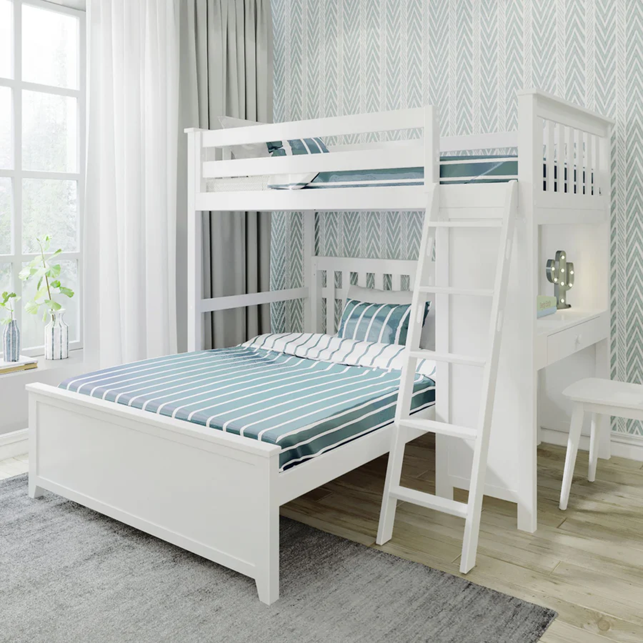 Canterbury 2 - Twin All-in-One w/ Desk & Full-Size Bed - Tots to Teens Furniture