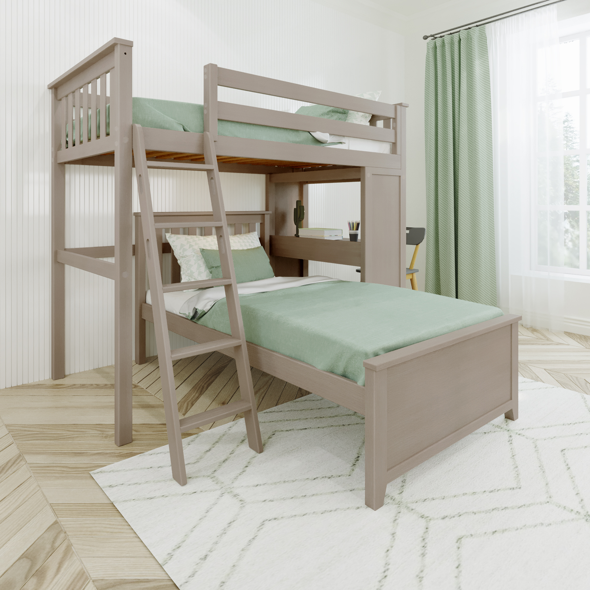 Canterbury 1 - Twin All-in-One w/ Desk & Twin-Size Bed - Tots to Teens Furniture