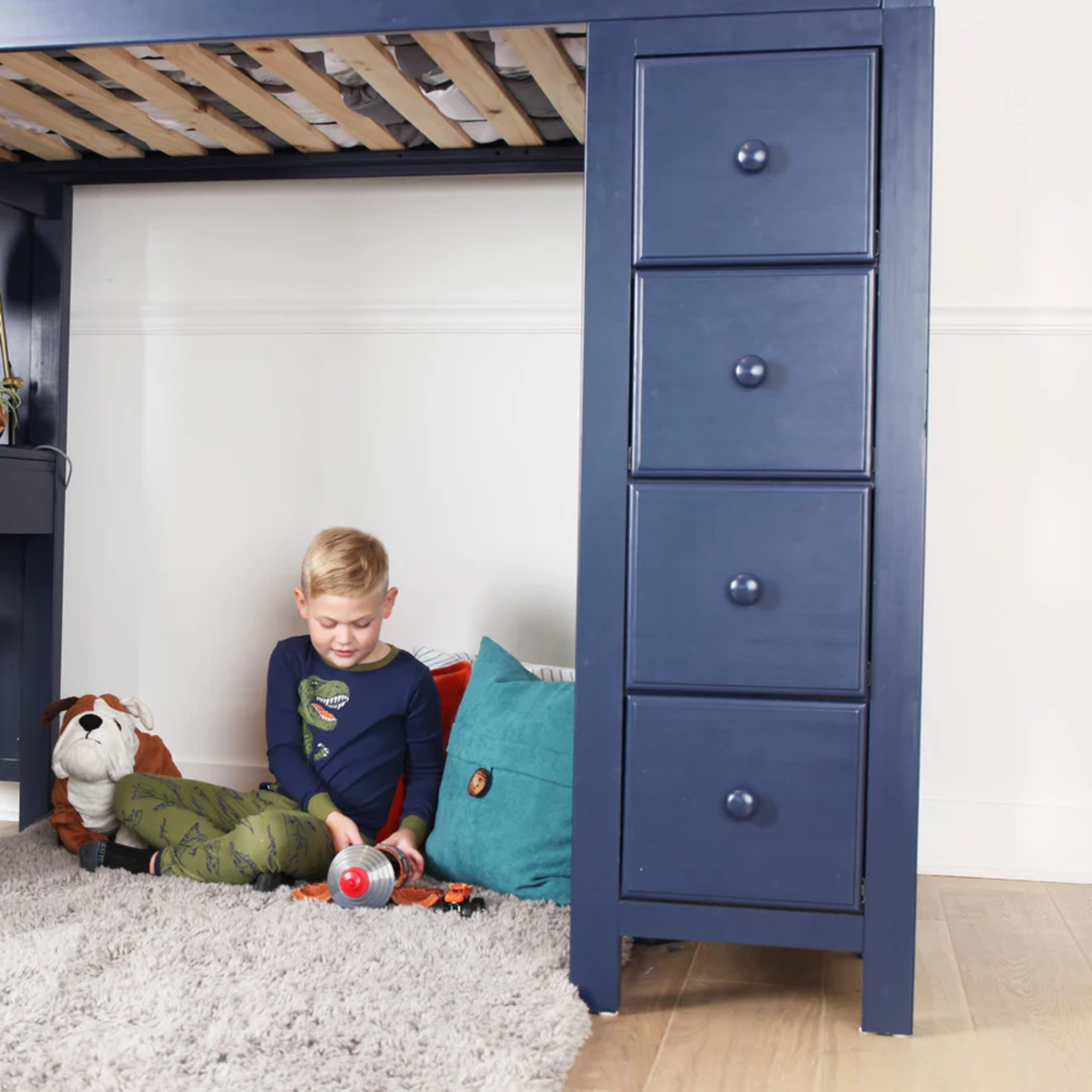 Edinburgh - Twin All-in-One w/ Dresser-Bookcase - Tots to Teens Furniture