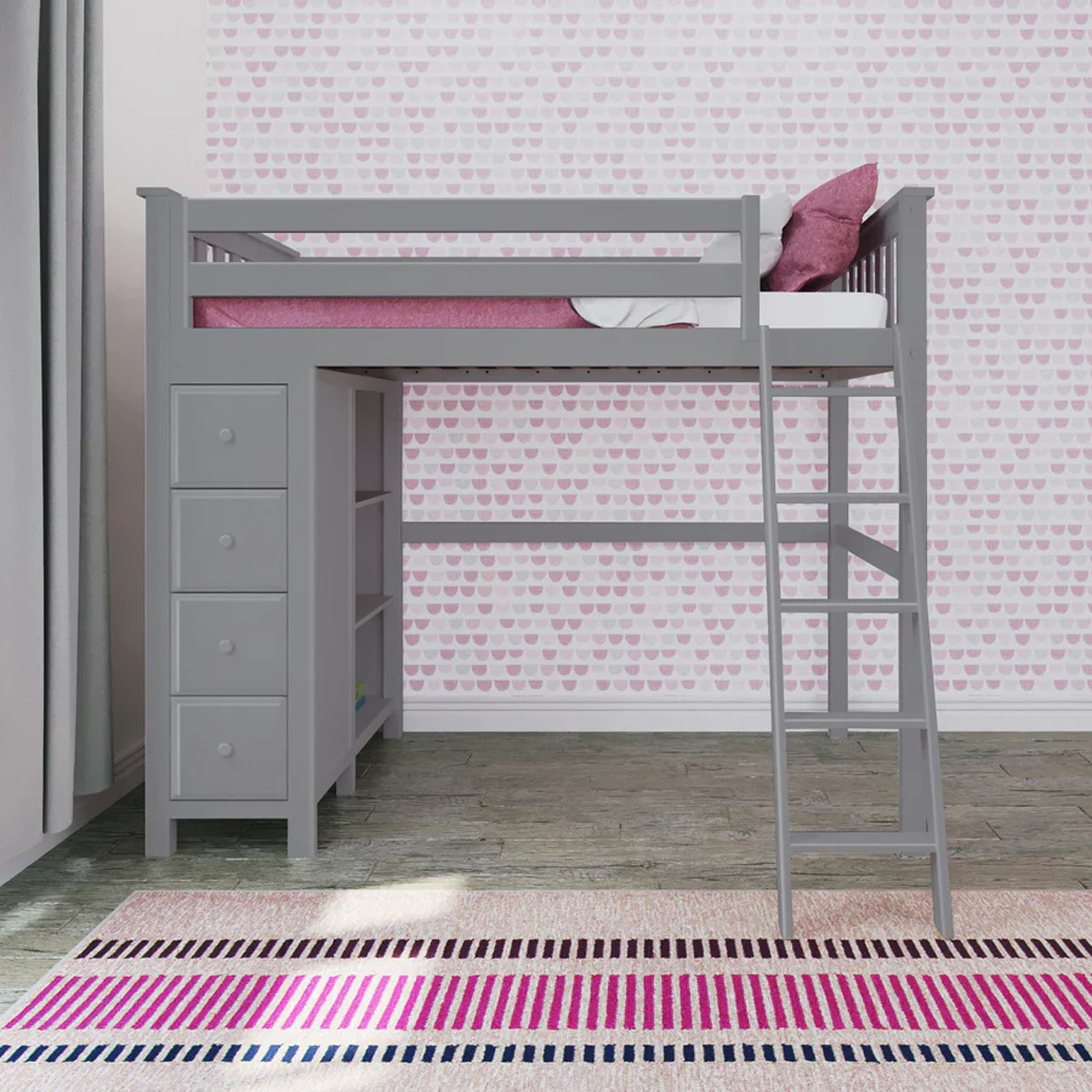 Edinburgh - Twin All-in-One w/ Dresser-Bookcase - Tots to Teens Furniture