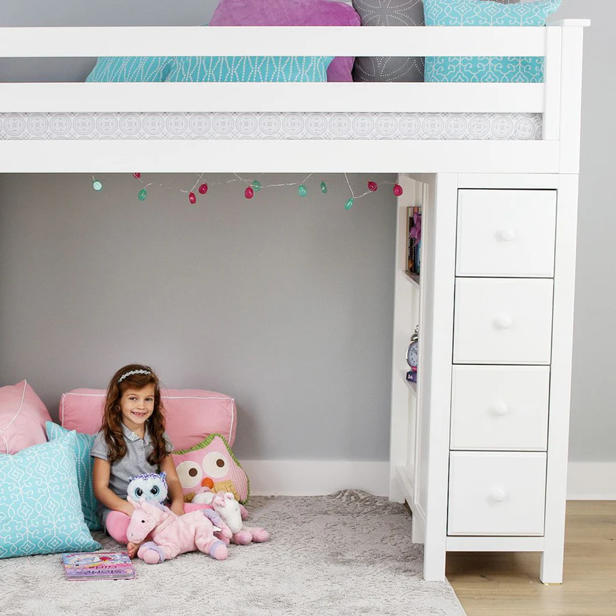 Edinburgh - Twin All-in-One w/ Dresser-Bookcase - Tots to Teens Furniture