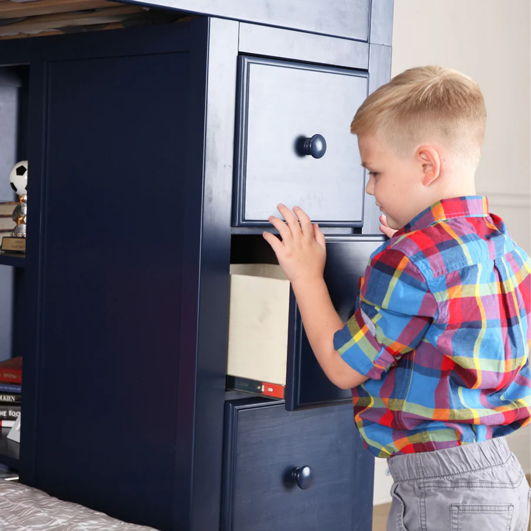 Kensington 1 - Twin All-in-One w/ Storage, Desk & Twin-Size Bed - Tots to Teens Furniture