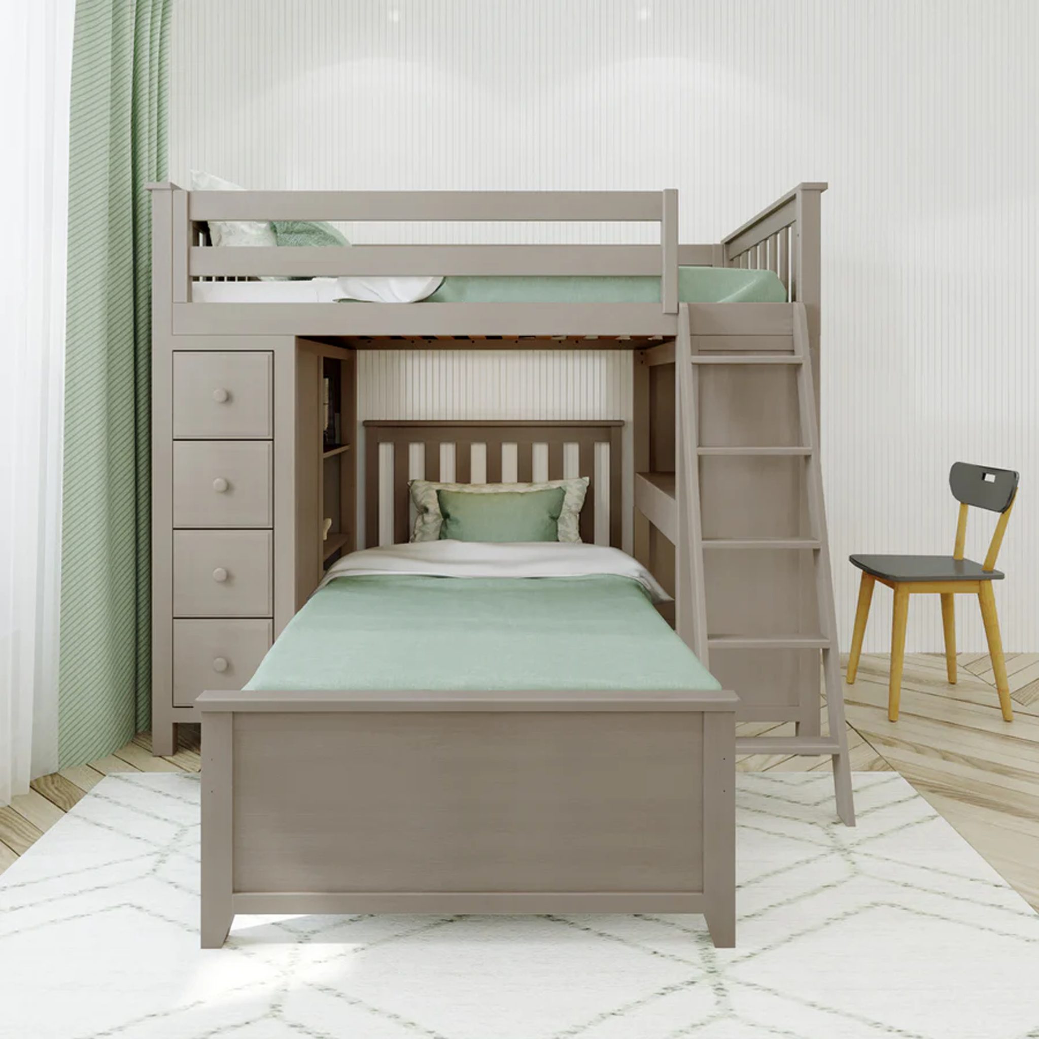 Kensington 1 - Twin All-in-One w/ Storage, Desk & Twin-Size Bed - Tots to Teens Furniture