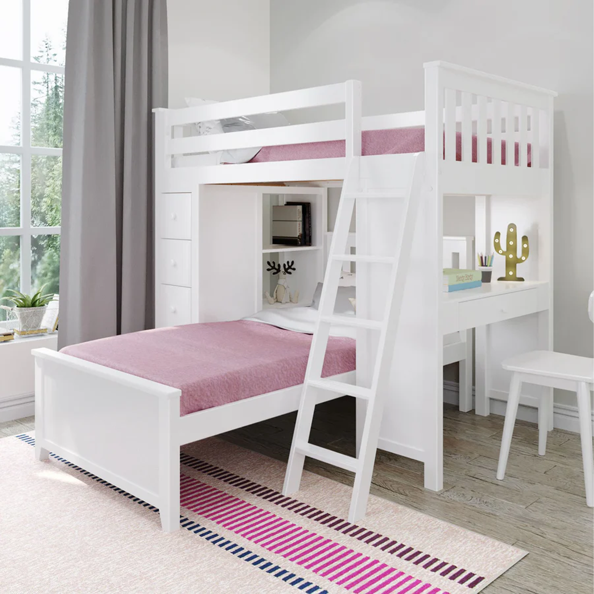 Kensington 1 - Twin All-in-One w/ Storage, Desk & Twin-Size Bed - Tots to Teens Furniture