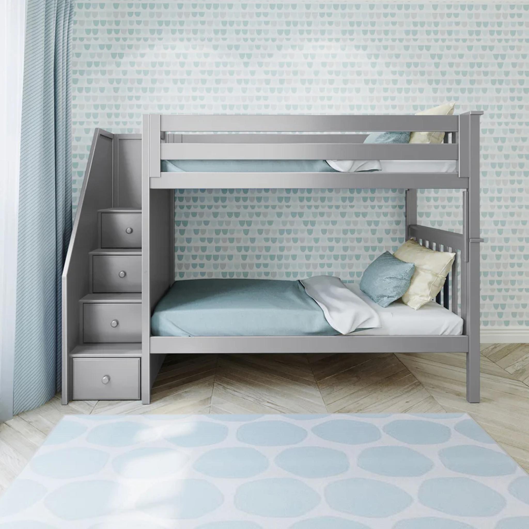 Sunderland - Twin/Twin Bunk Bed w/ Staircase - Tots to Teens Furniture