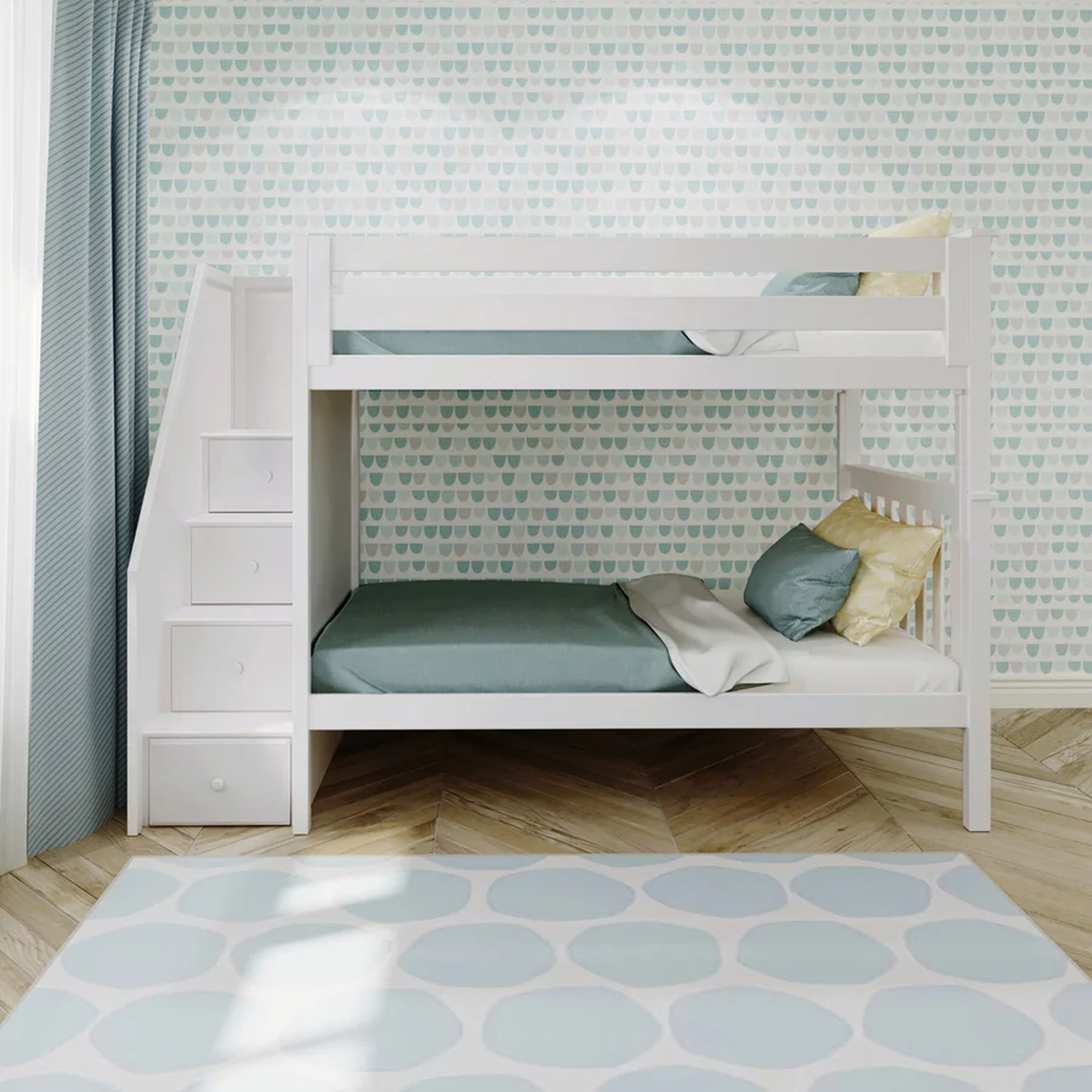 Sunderland - Twin/Twin Bunk Bed w/ Staircase - Tots to Teens Furniture
