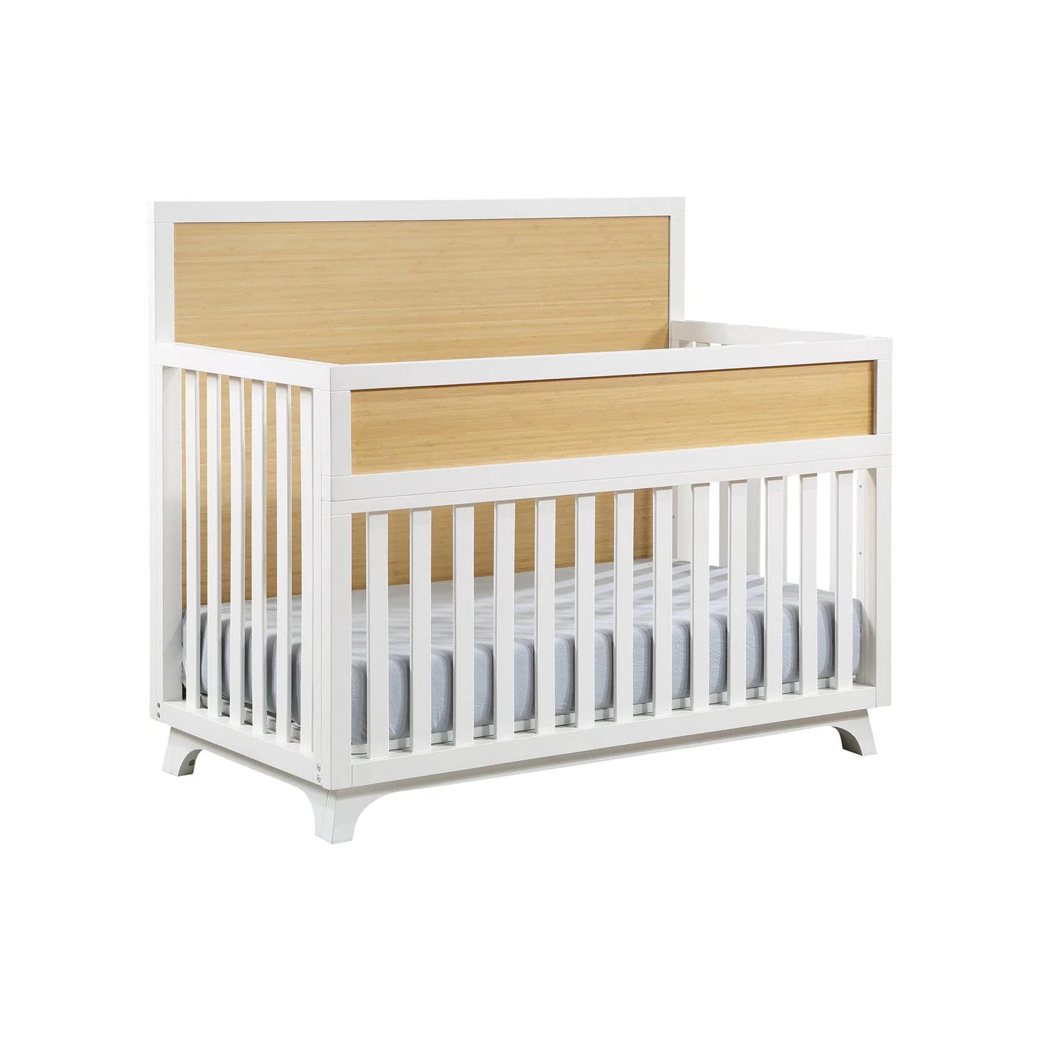 Floor Model Special - Discontinued Kari Crib in White & Bamboo - Tots to Teens Furniture
