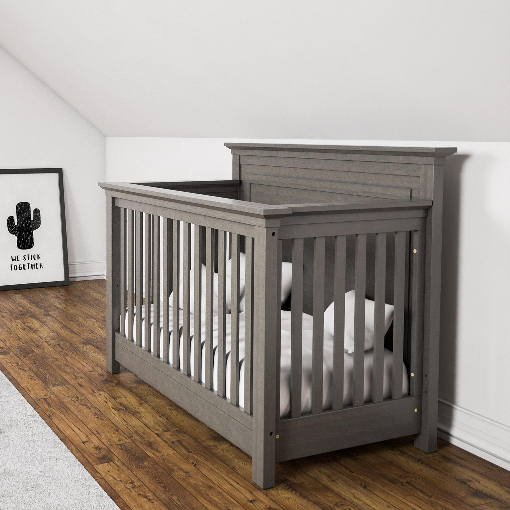 Romina Karisma Convertible Crib / Solid Back - Tots to Teens Furniture