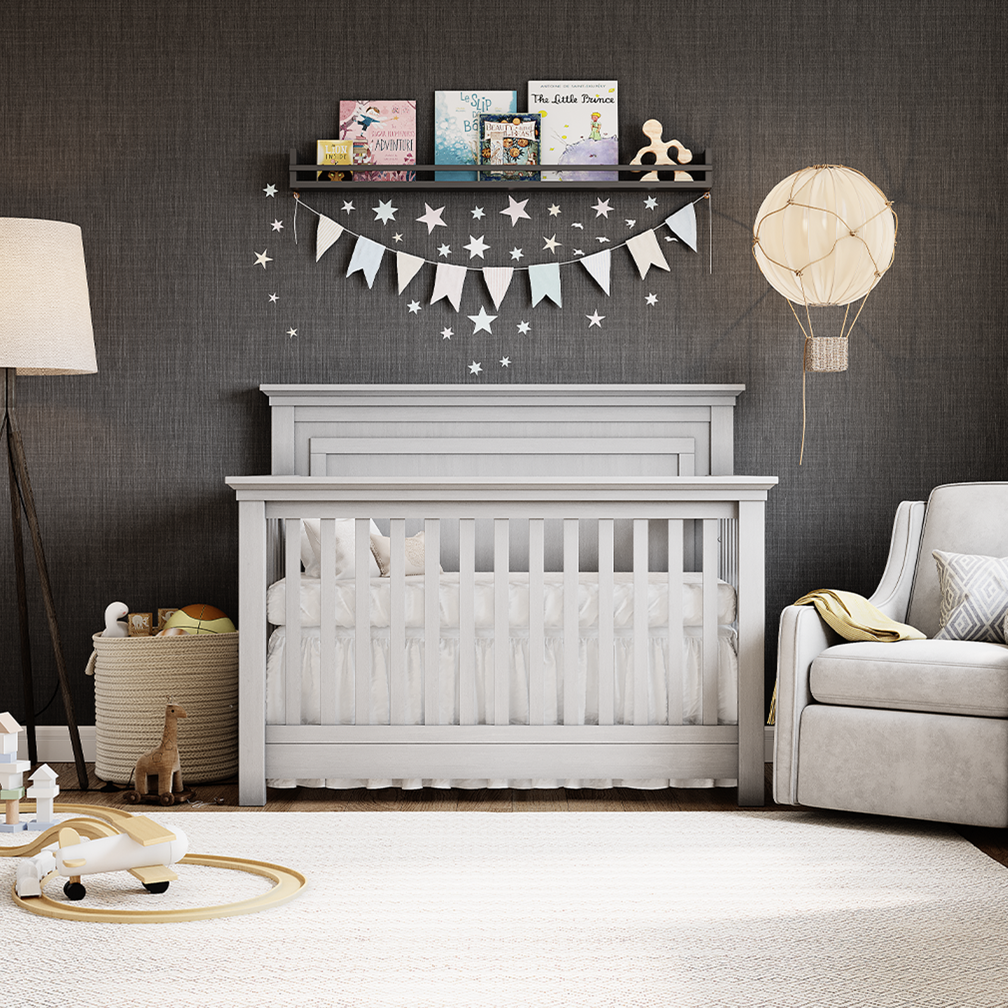 Romina Karisma Convertible Crib / Solid Back - Tots to Teens Furniture